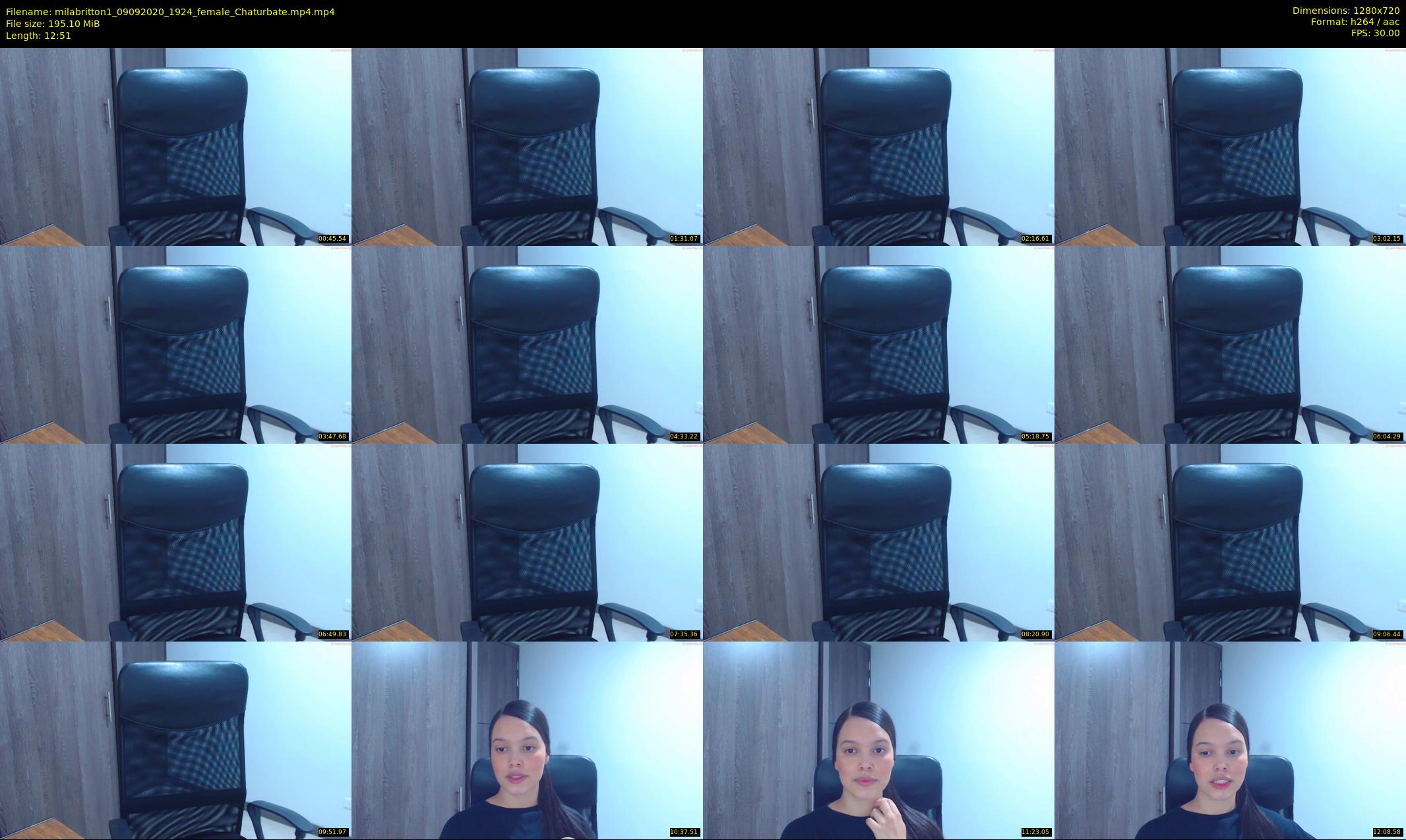 milabritton1 — 13 minute Chaturbate female cam show recording, 720p, Sep 9, 2020