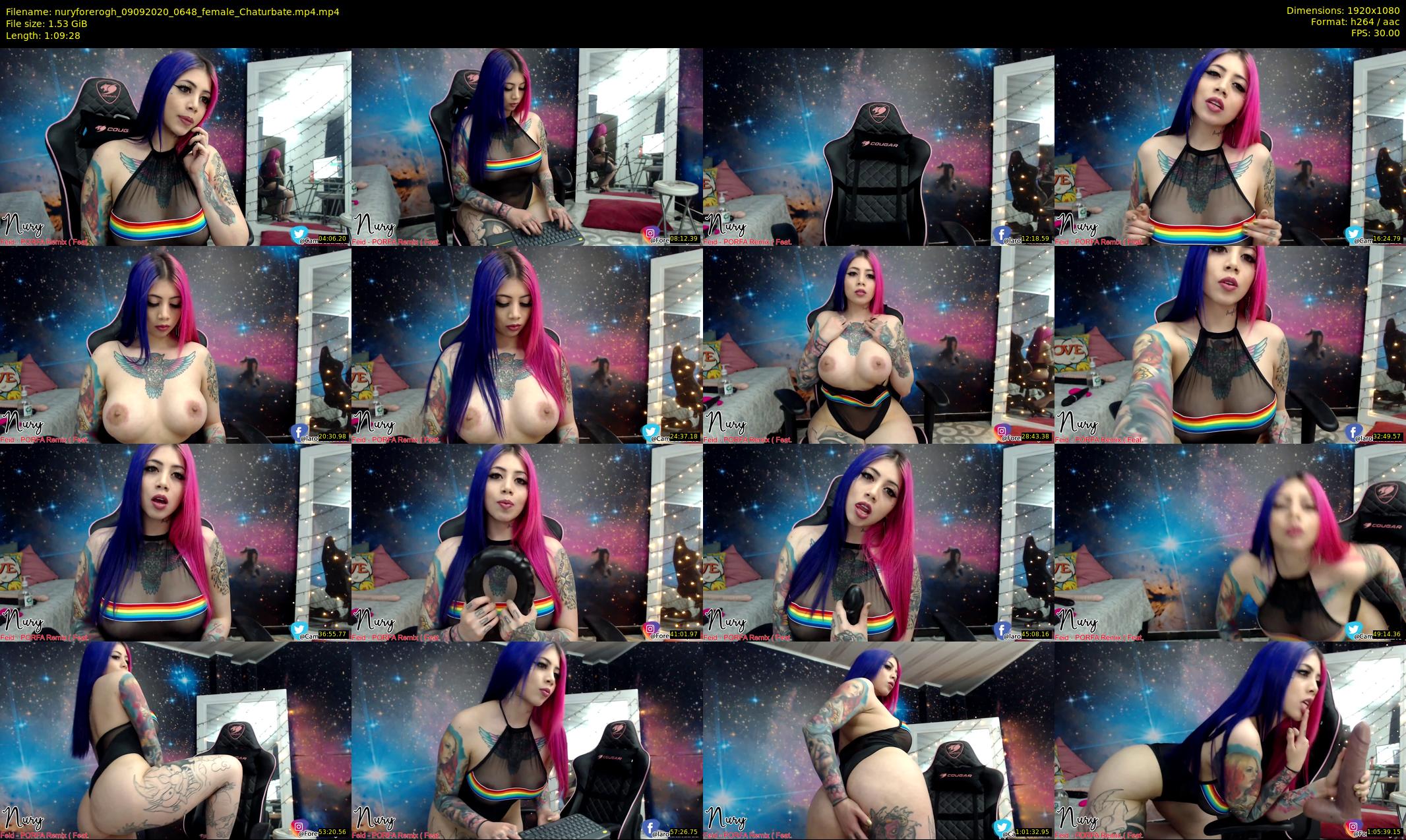 nuryforerogh — 70 minute Chaturbate female cam show recording, 1080p, Sep 9, 2020