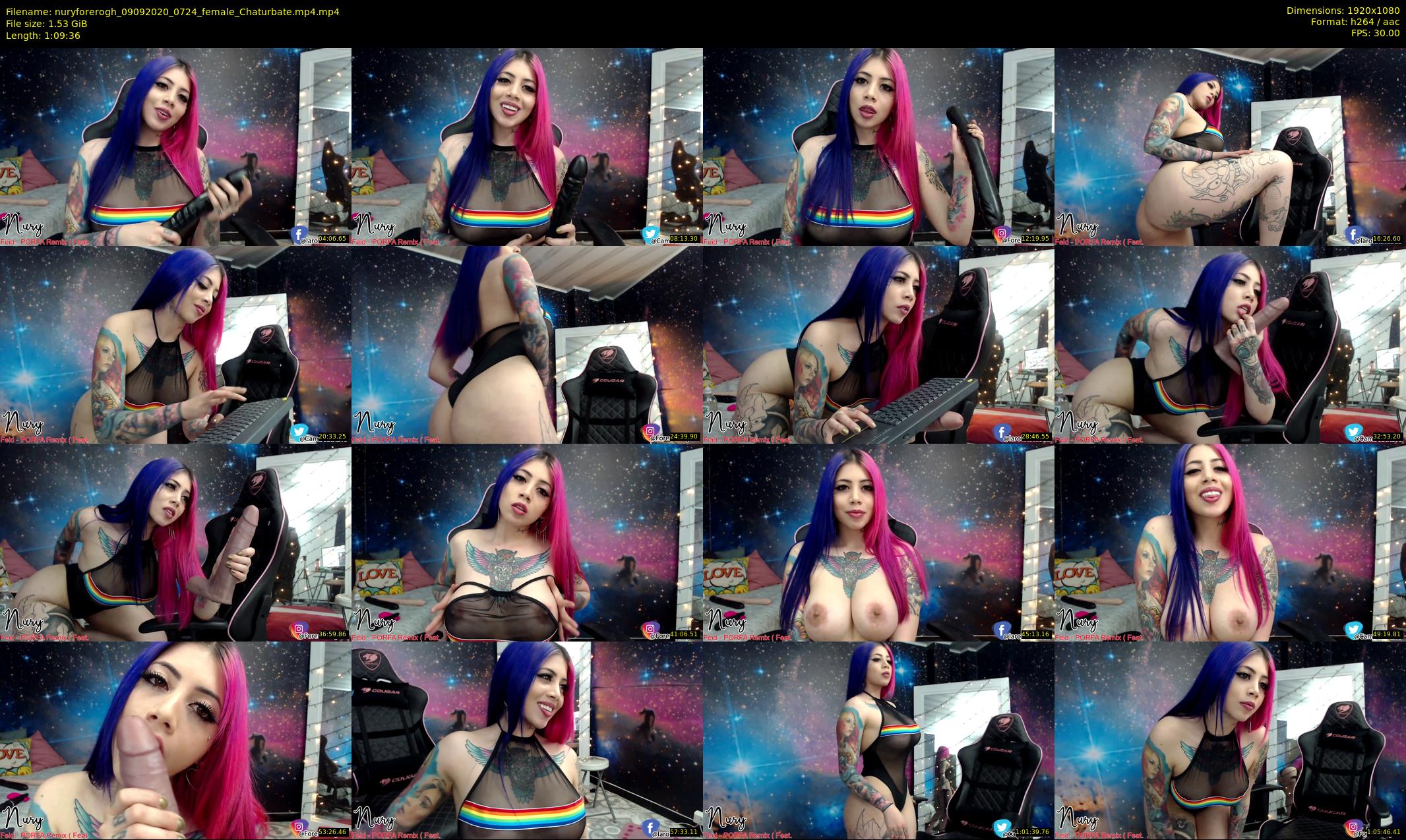 nuryforerogh — 70 minute Chaturbate female cam show recording, 1080p, Sep 9, 2020
