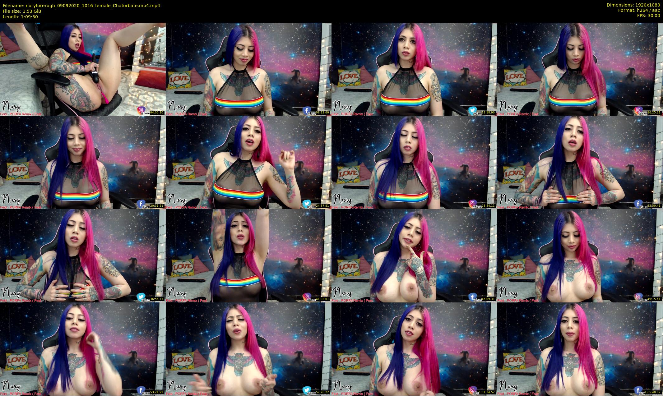 nuryforerogh — 70 minute Chaturbate female cam show recording, 1080p, Sep 9, 2020