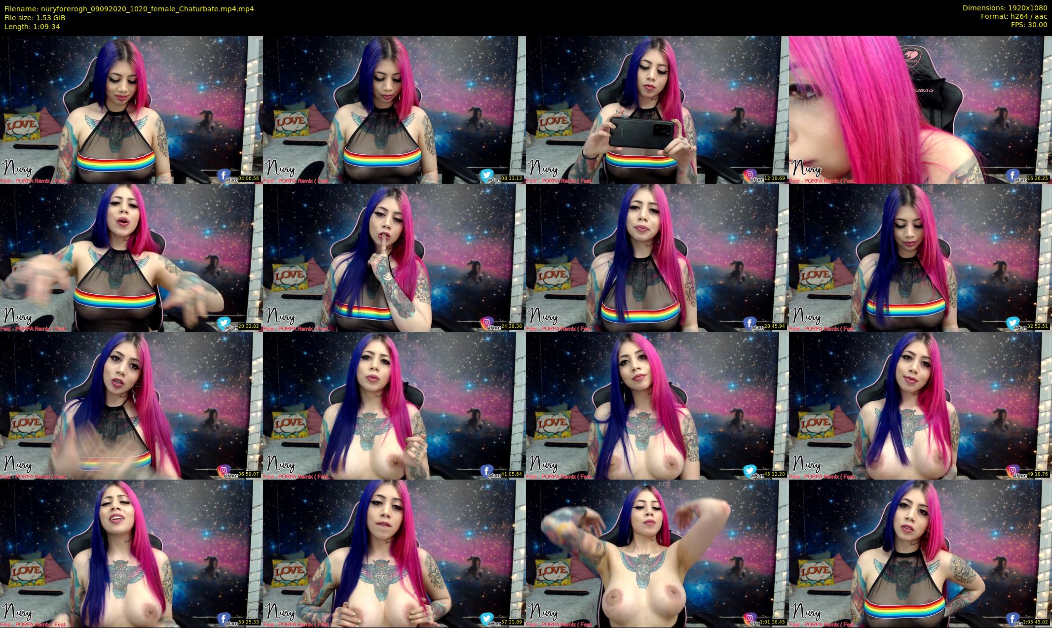 nuryforerogh — 70 minute Chaturbate female cam show recording, 1080p, Sep 9, 2020