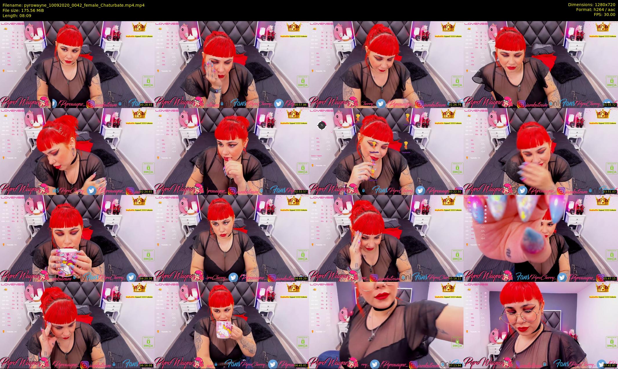 pyrowayne — 9 minute Chaturbate female cam show recording, 720p, Sep 10, 2020