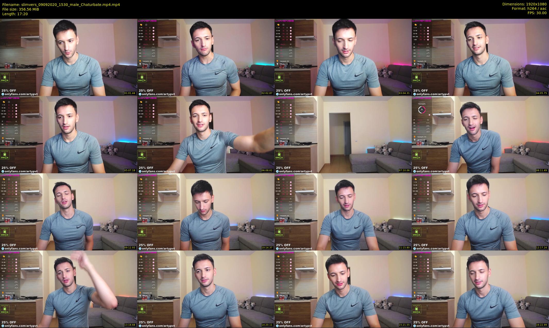 slimvers — 18 minute Chaturbate male cam show recording, 1080p, Sep 9, 2020