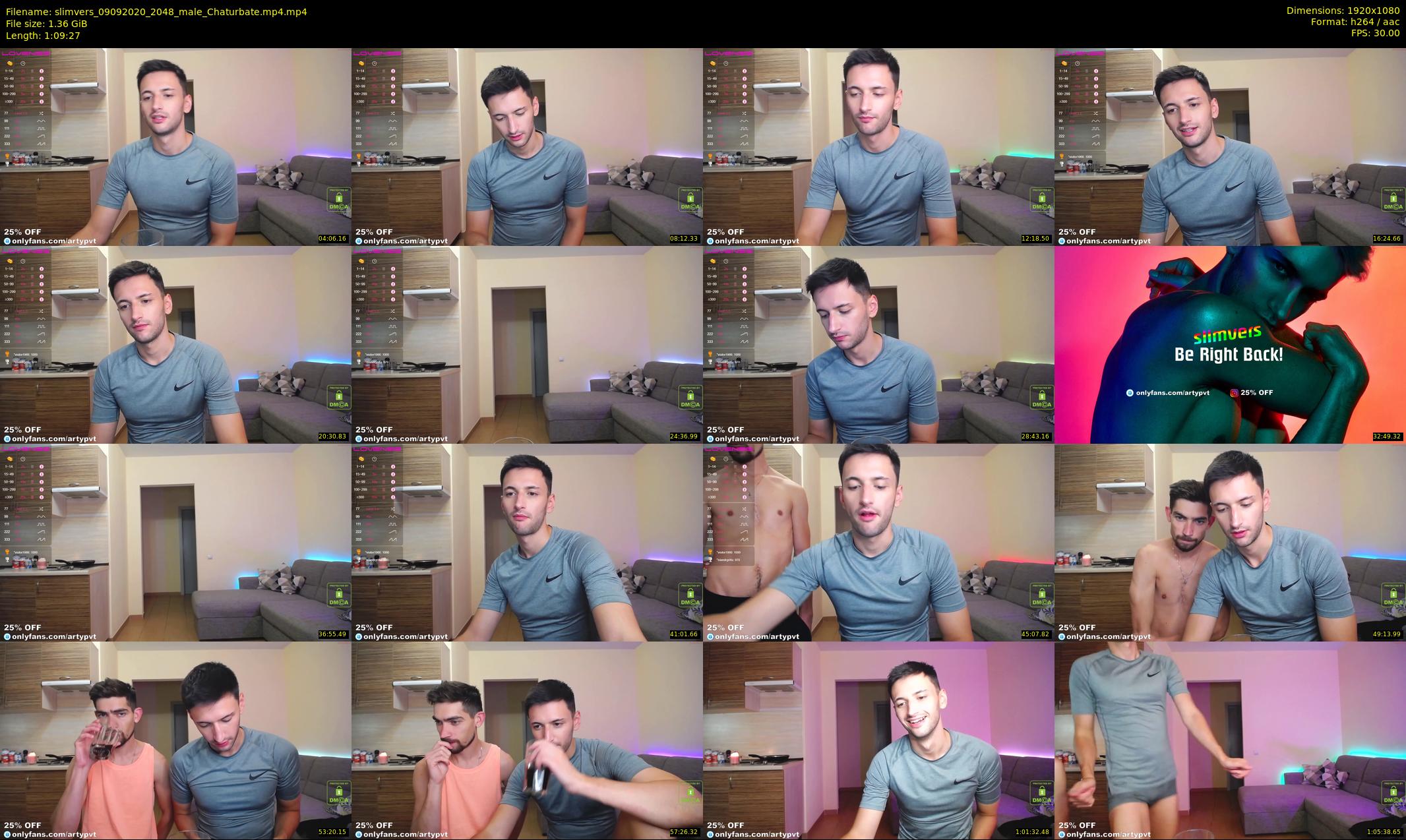 slimvers — 70 minute Chaturbate male cam show recording, 1080p, Sep 9, 2020