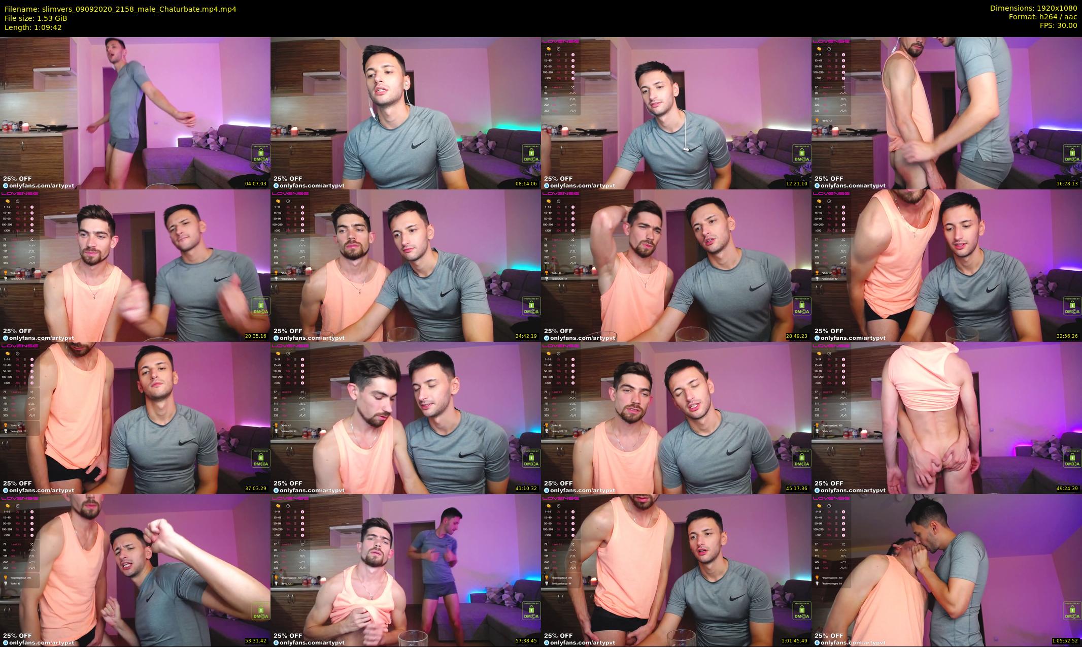 slimvers — 70 minute Chaturbate male cam show recording, 1080p, Sep 9, 2020
