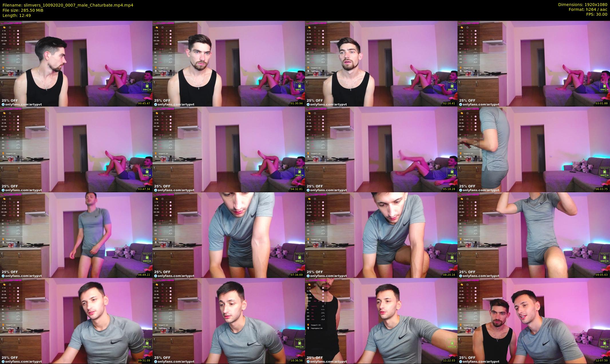 slimvers — 13 minute Chaturbate male cam show recording, 1080p, Sep 10, 2020