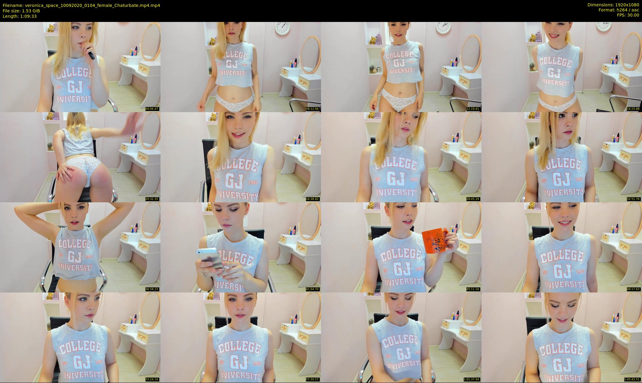 veronica_space — 70 minute Chaturbate female cam show recording, 1080p, Sep 10, 2020