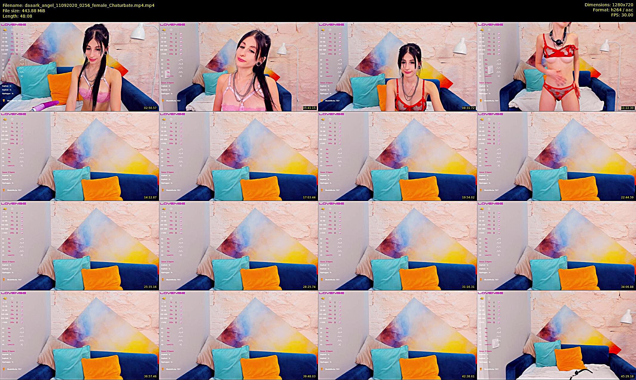 daaark_angel — 49 minute Chaturbate female cam show recording, 720p, Sep 11, 2020
