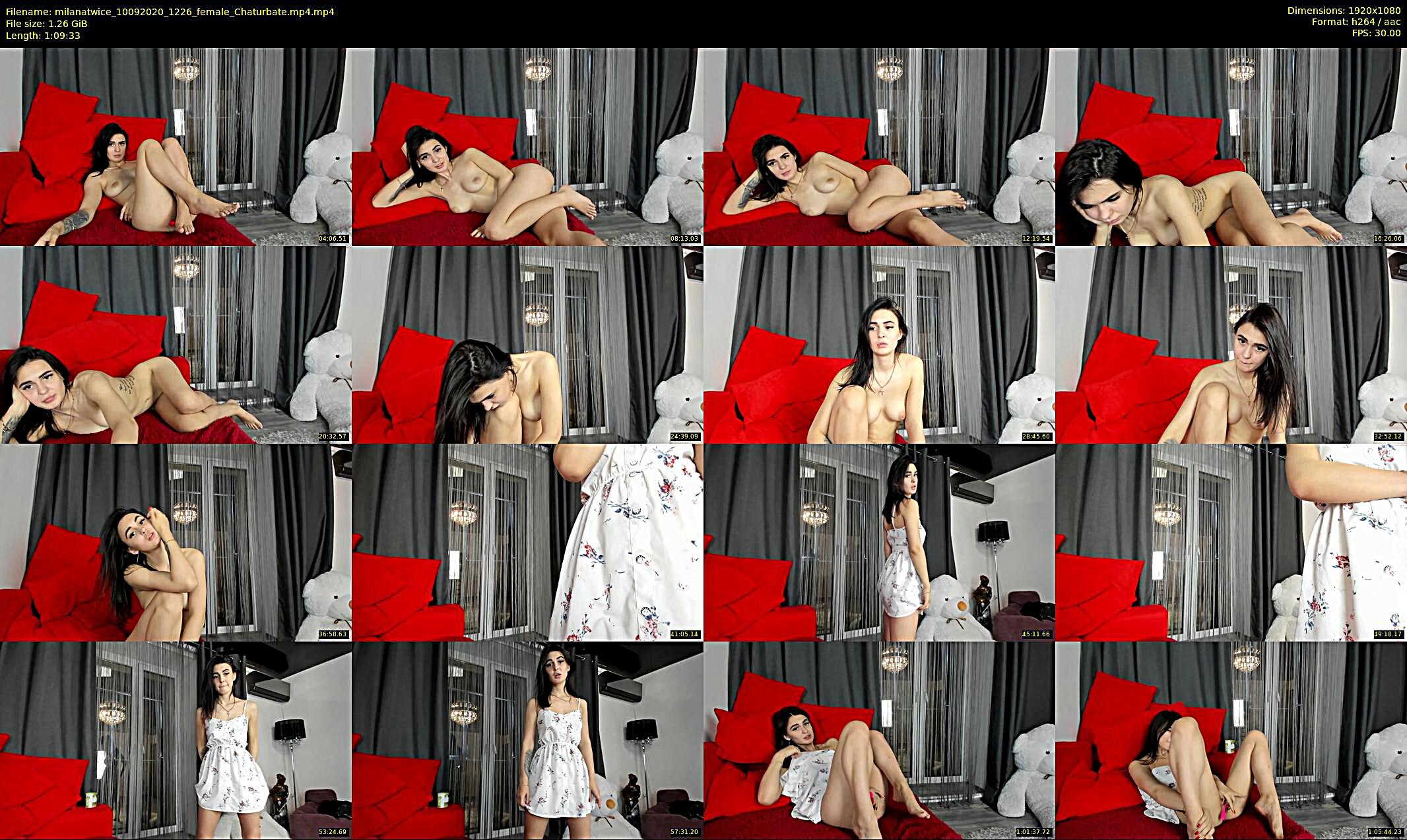 milanatwice — 70 minute Chaturbate female cam show recording, 1080p, Sep 10, 2020