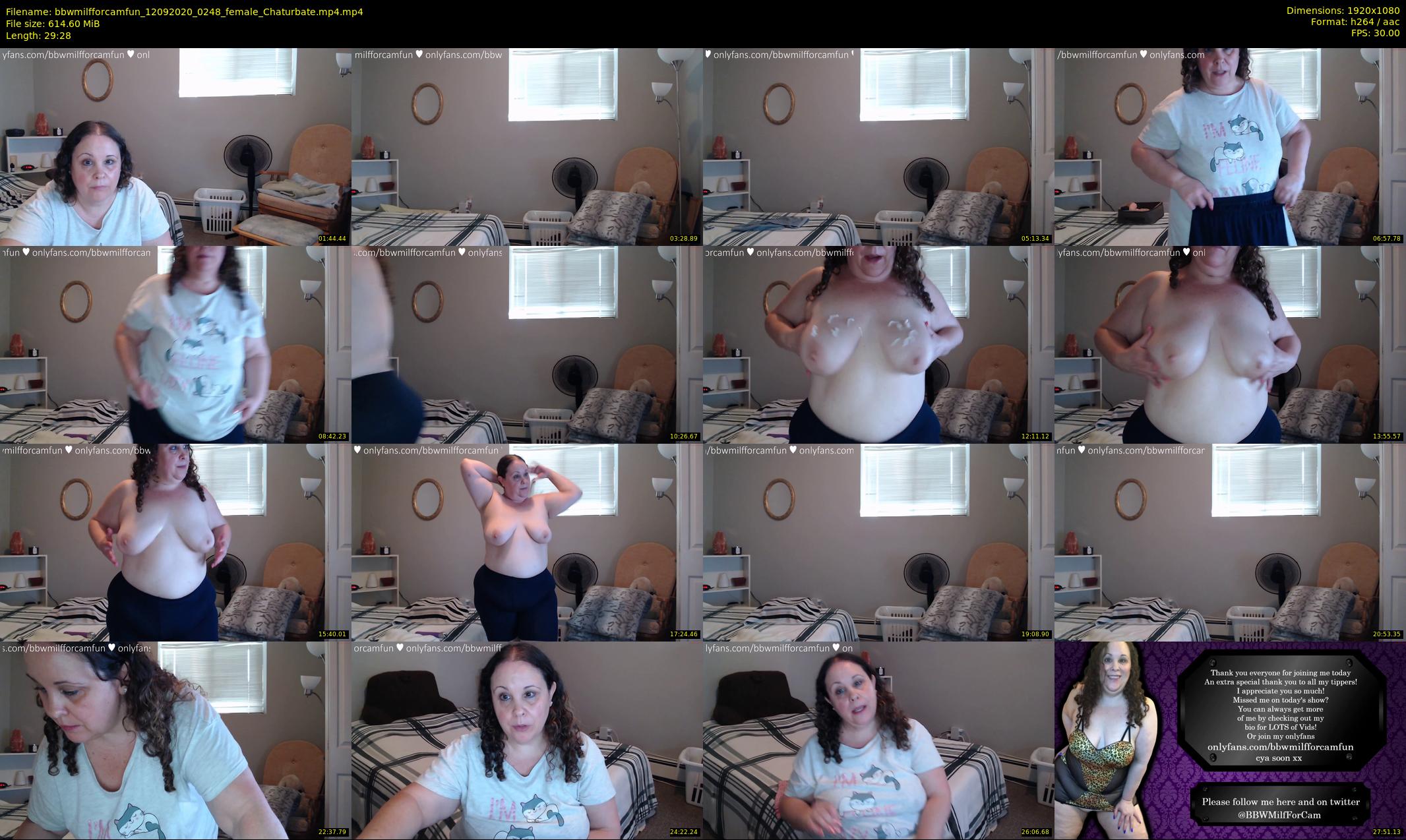 bbwmilfforcamfun — 30 minute Chaturbate female cam show recording, 1080p, Sep 12, 2020