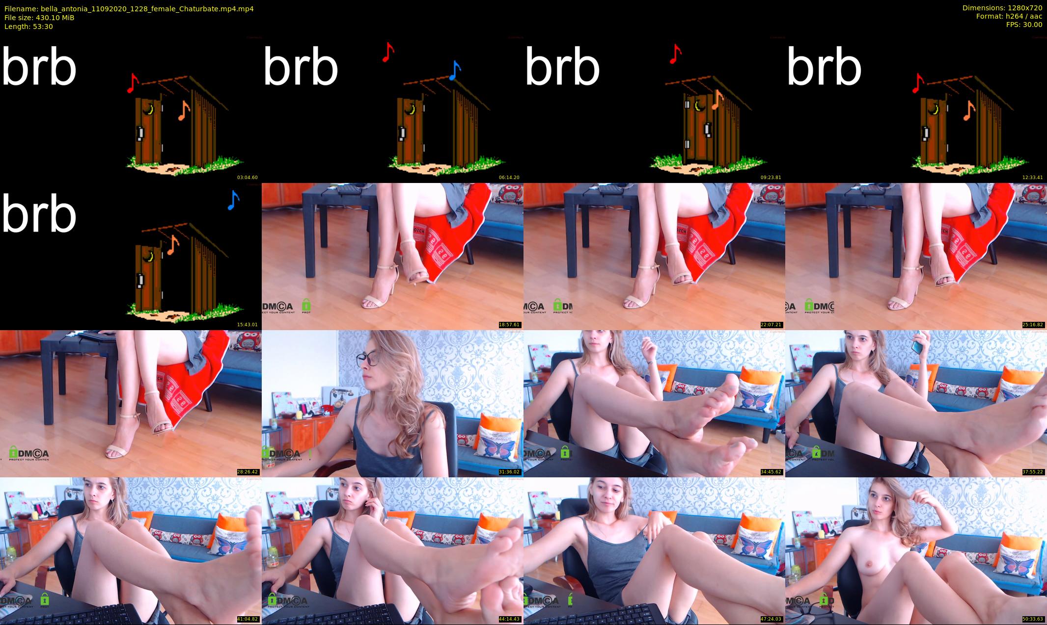 bella_antonia — 54 minute Chaturbate female cam show recording, 720p, Sep 11, 2020