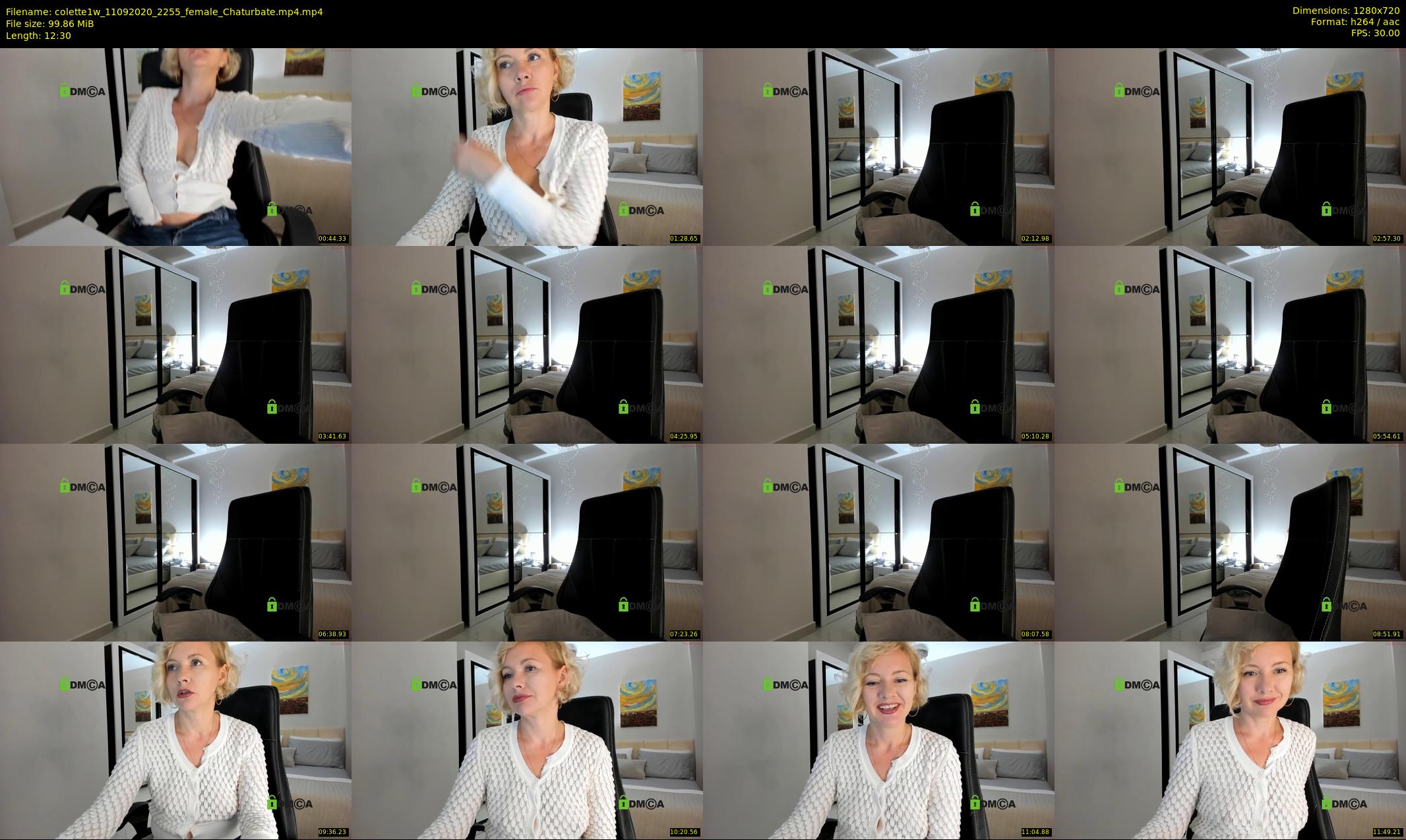 colette1w — 13 minute Chaturbate female cam show recording, 720p, Sep 11, 2020