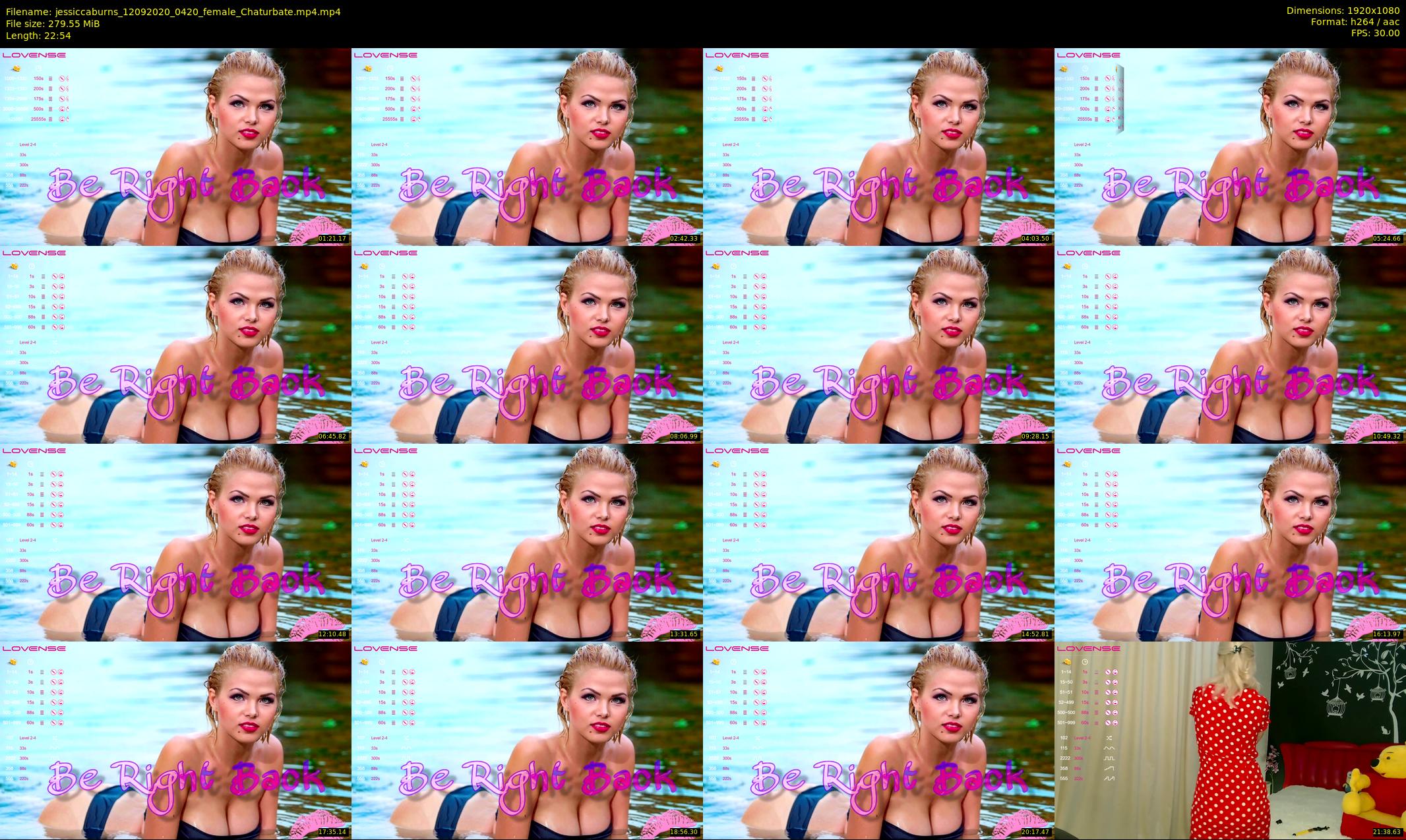 jessiccaburns — 23 minute Chaturbate female cam show recording, 1080p, Sep 12, 2020