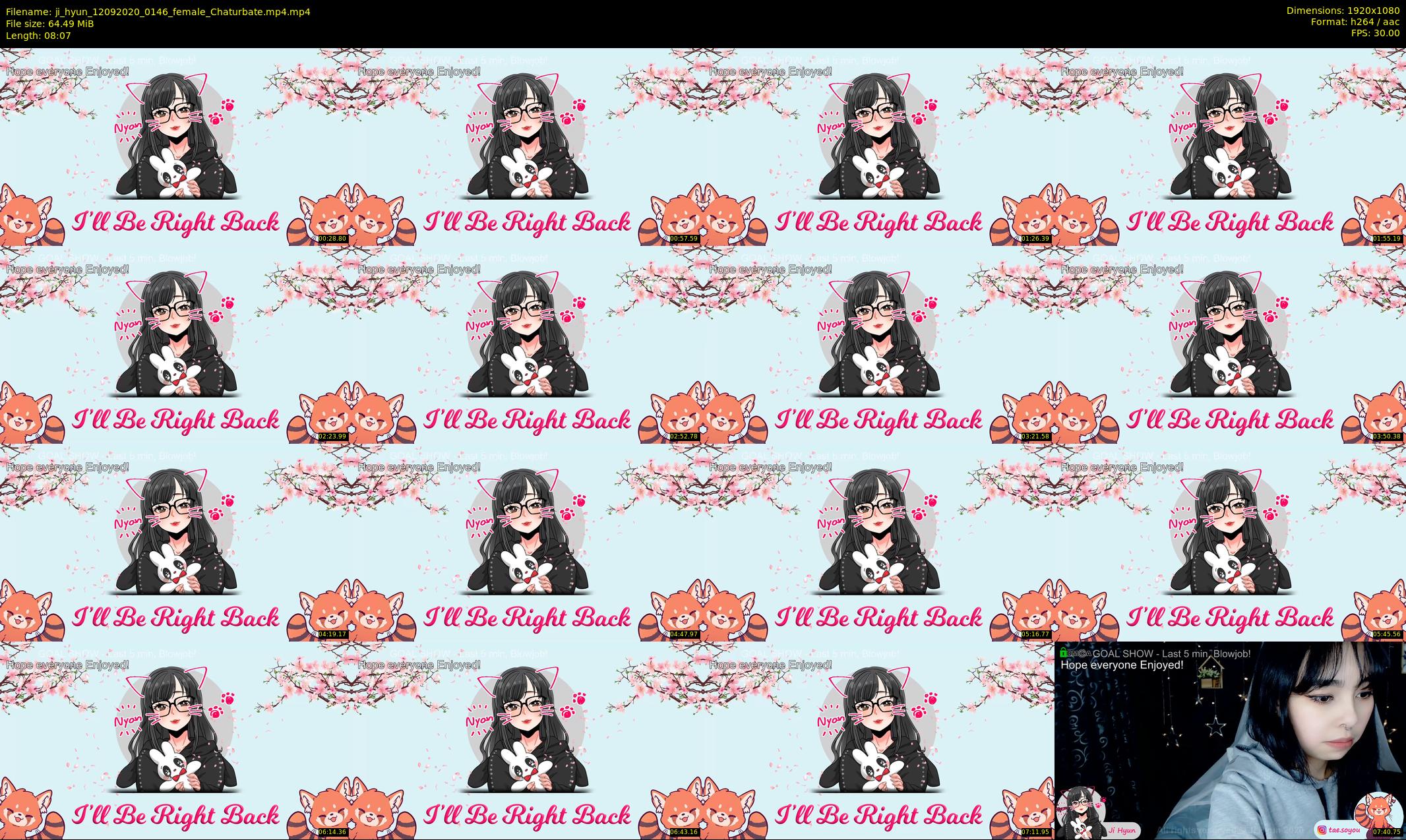 ji_hyun — 9 minute Chaturbate female cam show recording, 1080p, Sep 12, 2020