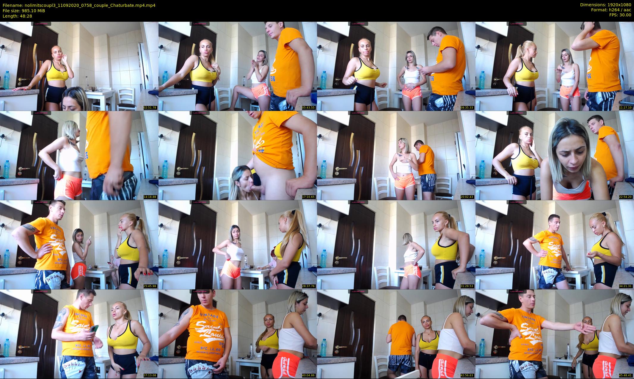 nolimitscoupl3 — 49 minute Chaturbate couple cam show recording, 1080p, Sep 11, 2020