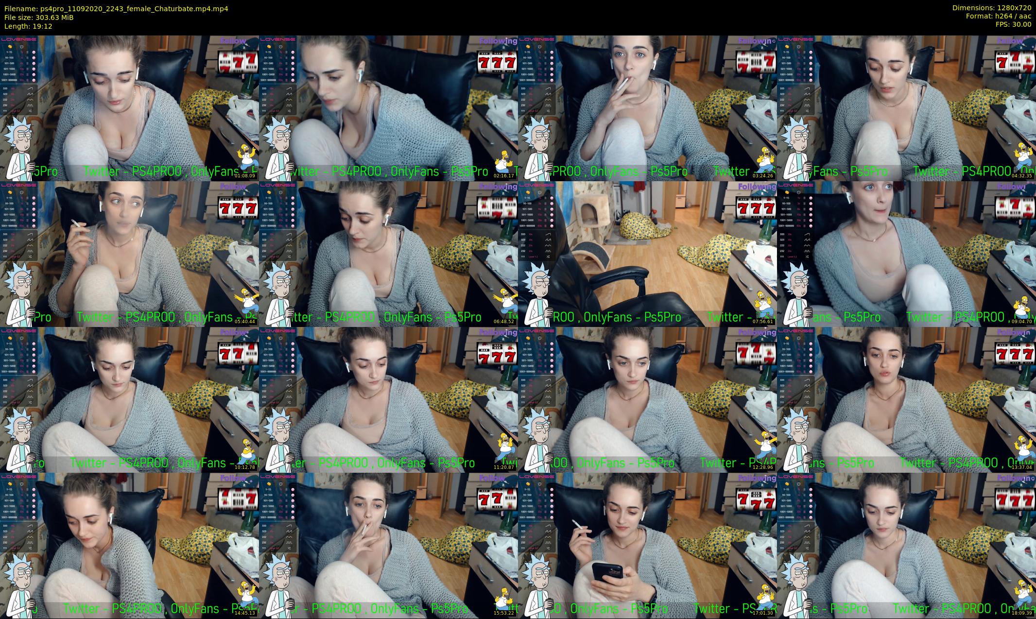 ps4pro — 20 minute Chaturbate female cam show recording, 720p, Sep 11, 2020