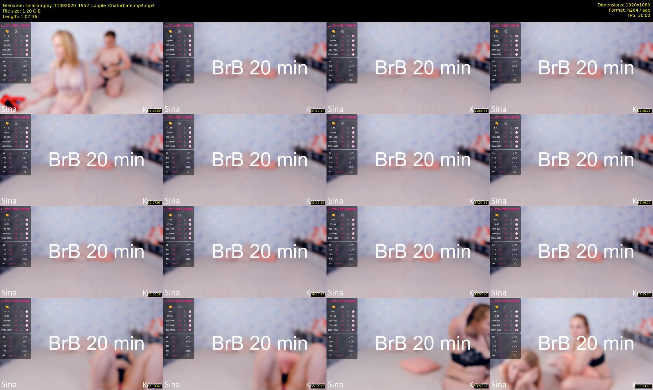 sinacampby — 68 minute Chaturbate couple cam show recording, 1080p, Sep 11, 2020