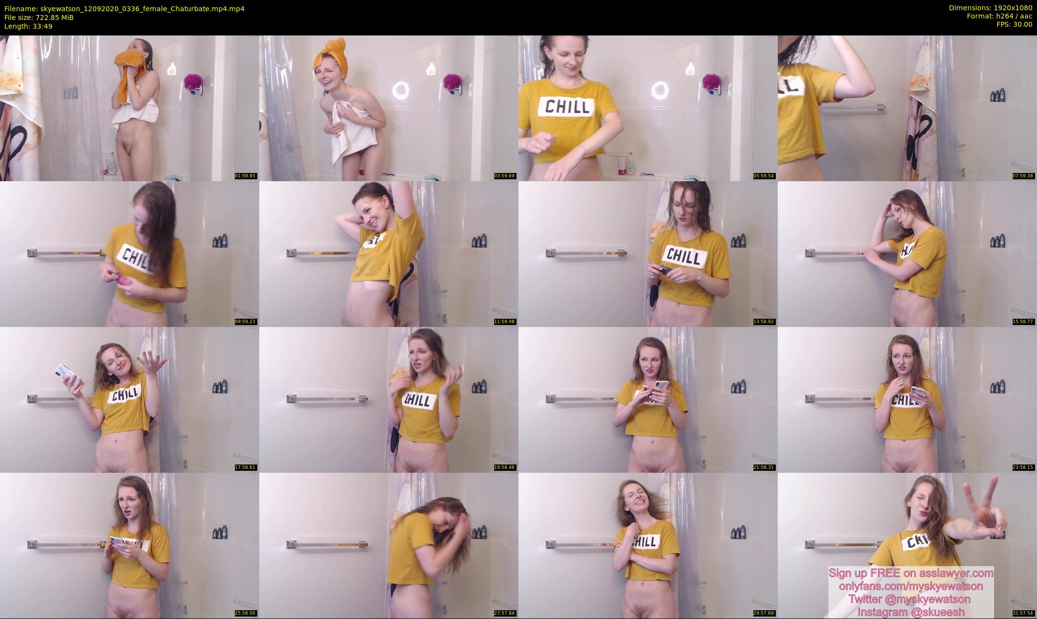 skyewatson — 34 minute Chaturbate female cam show recording, 1080p, Sep 12, 2020