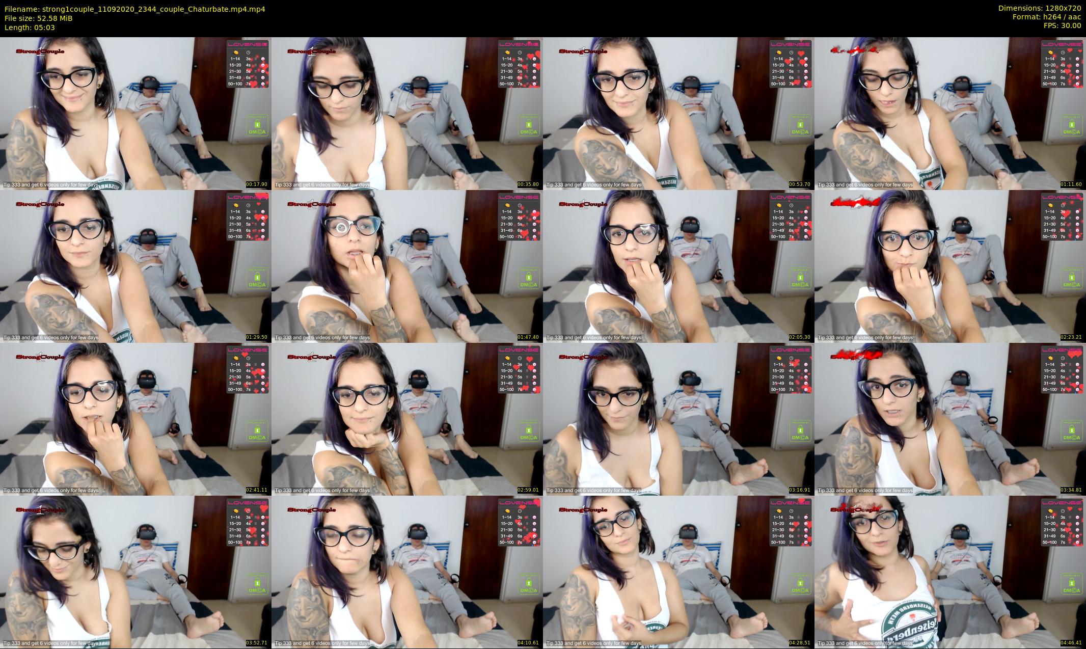 strong1couple — 6 minute Chaturbate couple cam show recording, 720p, Sep 11, 2020
