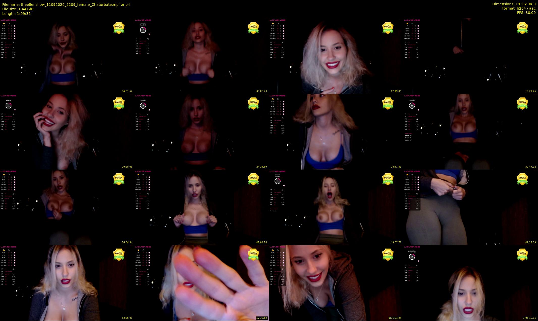 theellenshow — 70 minute Chaturbate female cam show recording, 1080p, Sep 11, 2020