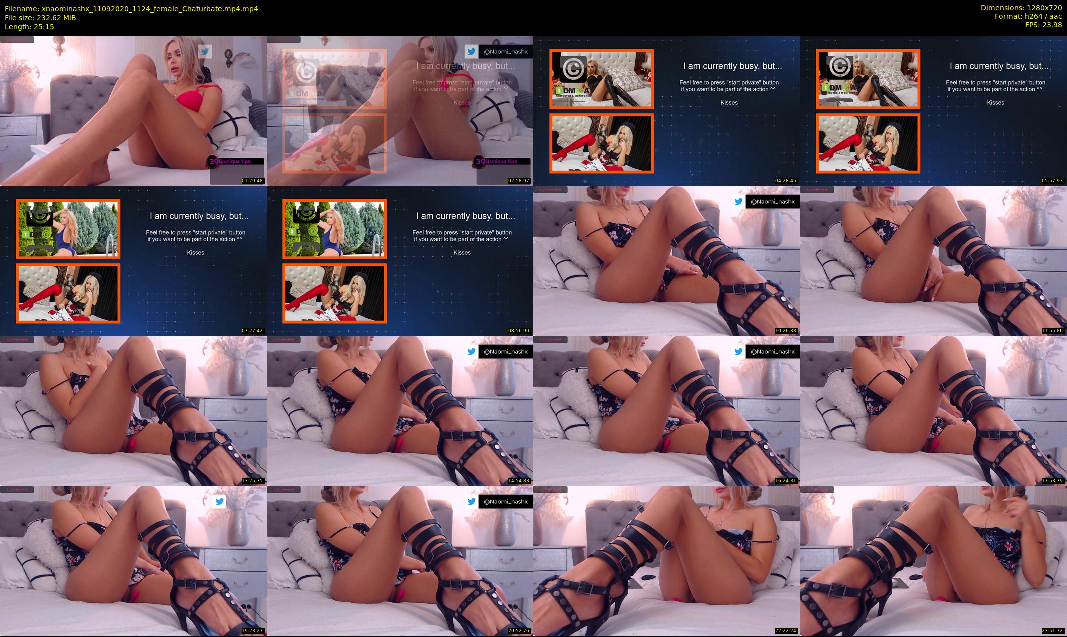 xnaominashx — 26 minute Chaturbate female cam show recording, 720p, Sep 11, 2020