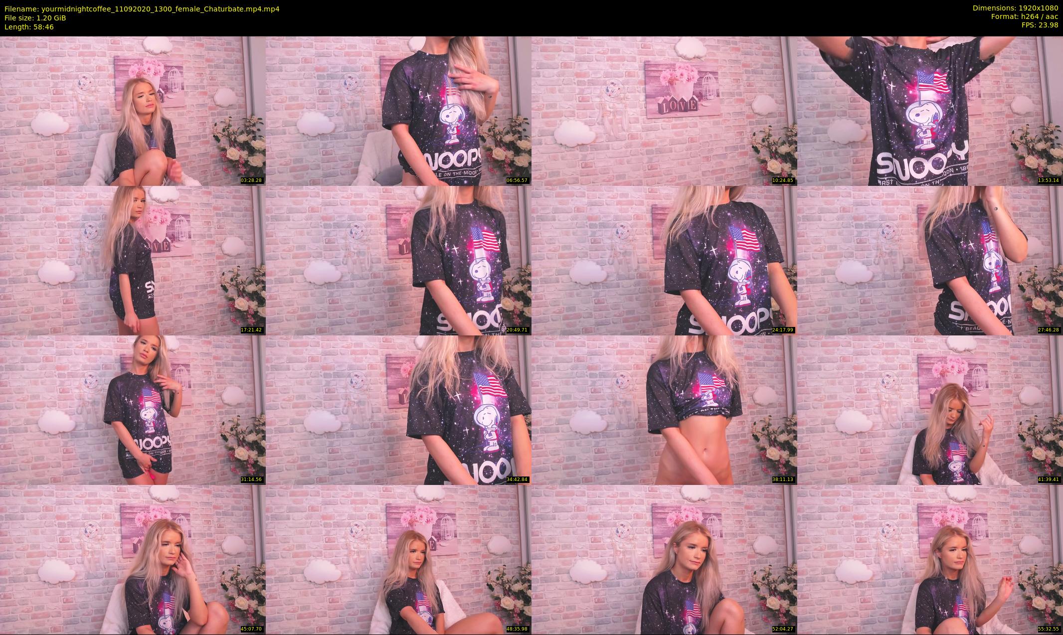 yourmidnightcoffee — 59 minute Chaturbate female cam show recording, 1080p, Sep 11, 2020