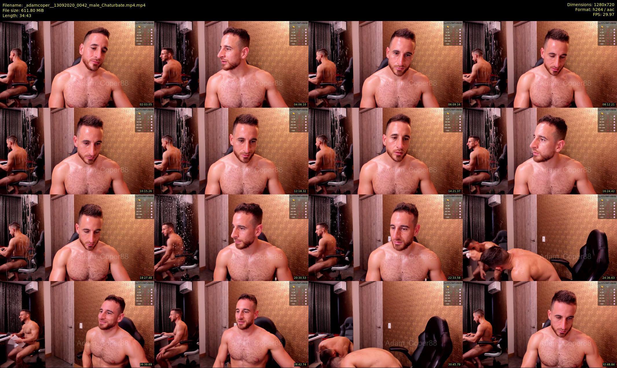 _adamcoper_ — 35 minute Chaturbate male cam show recording, 720p, Sep 13, 2020