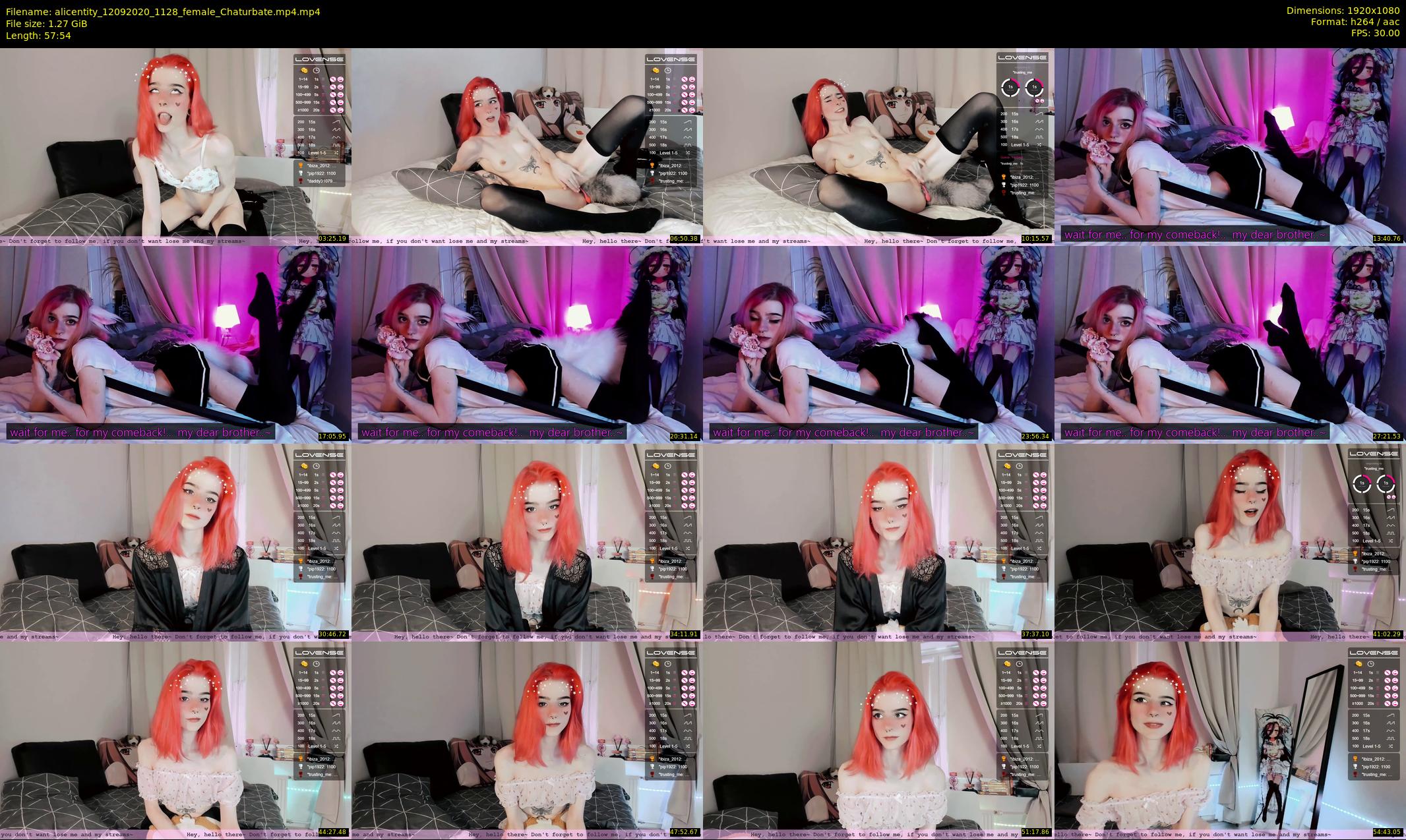 alicentity — 58 minute Chaturbate female cam show recording, 1080p, Sep 12, 2020