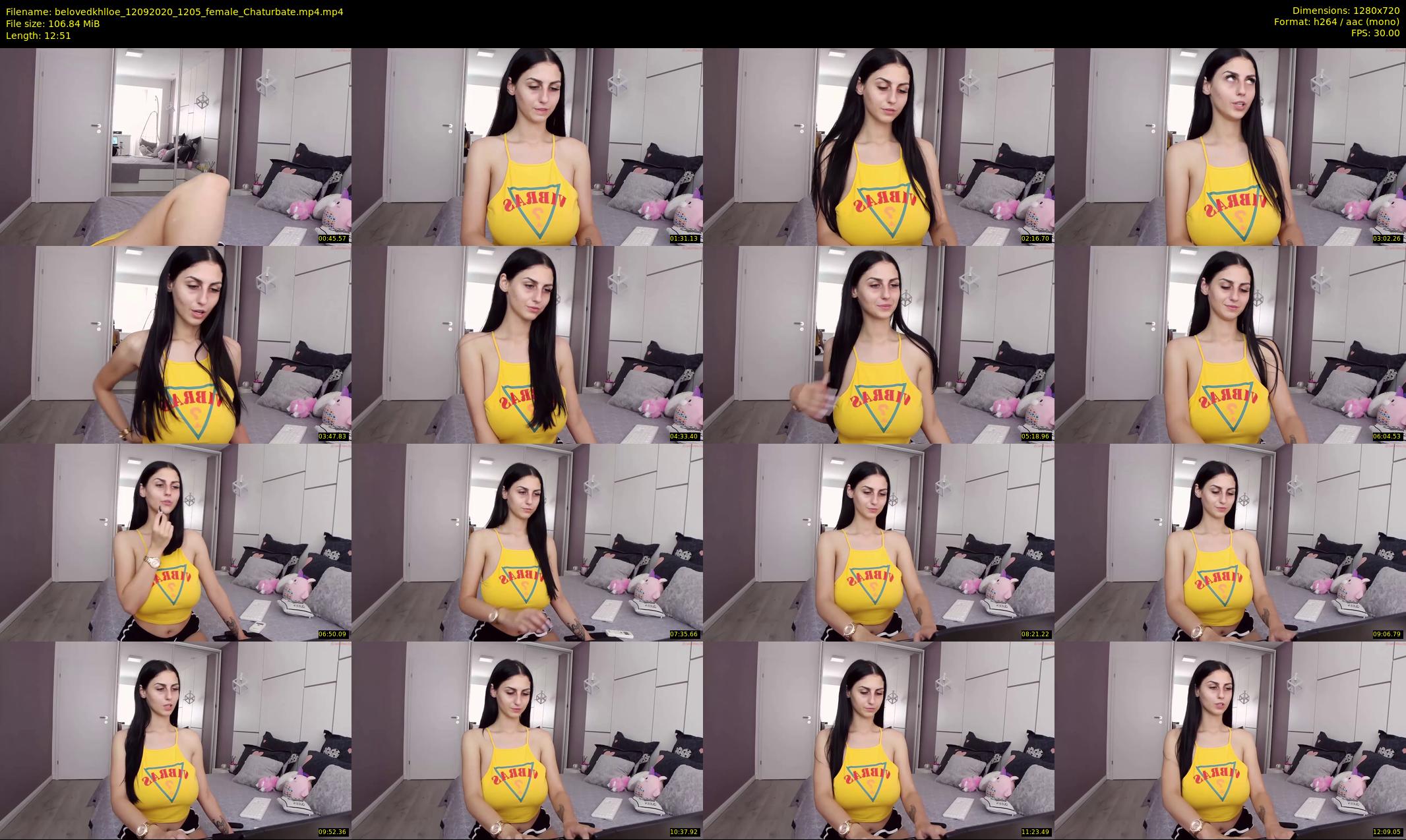 belovedkhlloe — 13 minute Chaturbate female cam show recording, 720p, Sep 12, 2020