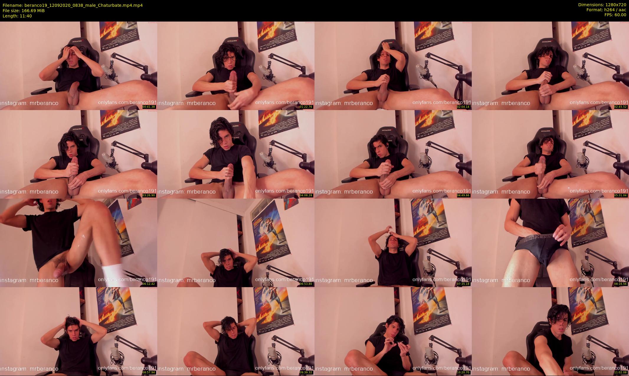 beranco19 — 12 minute Chaturbate male cam show recording, 720p, Sep 12, 2020