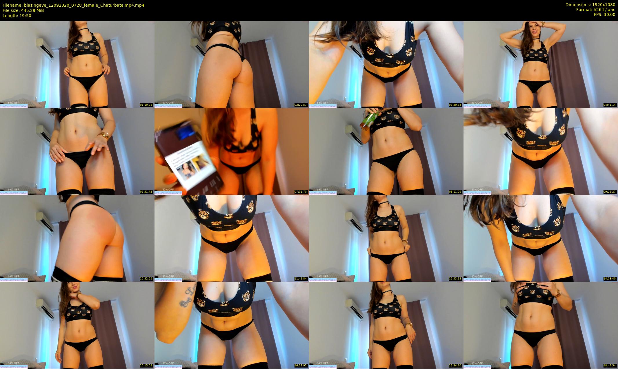 blazingeve — 20 minute Chaturbate female cam show recording, 1080p, Sep 12, 2020