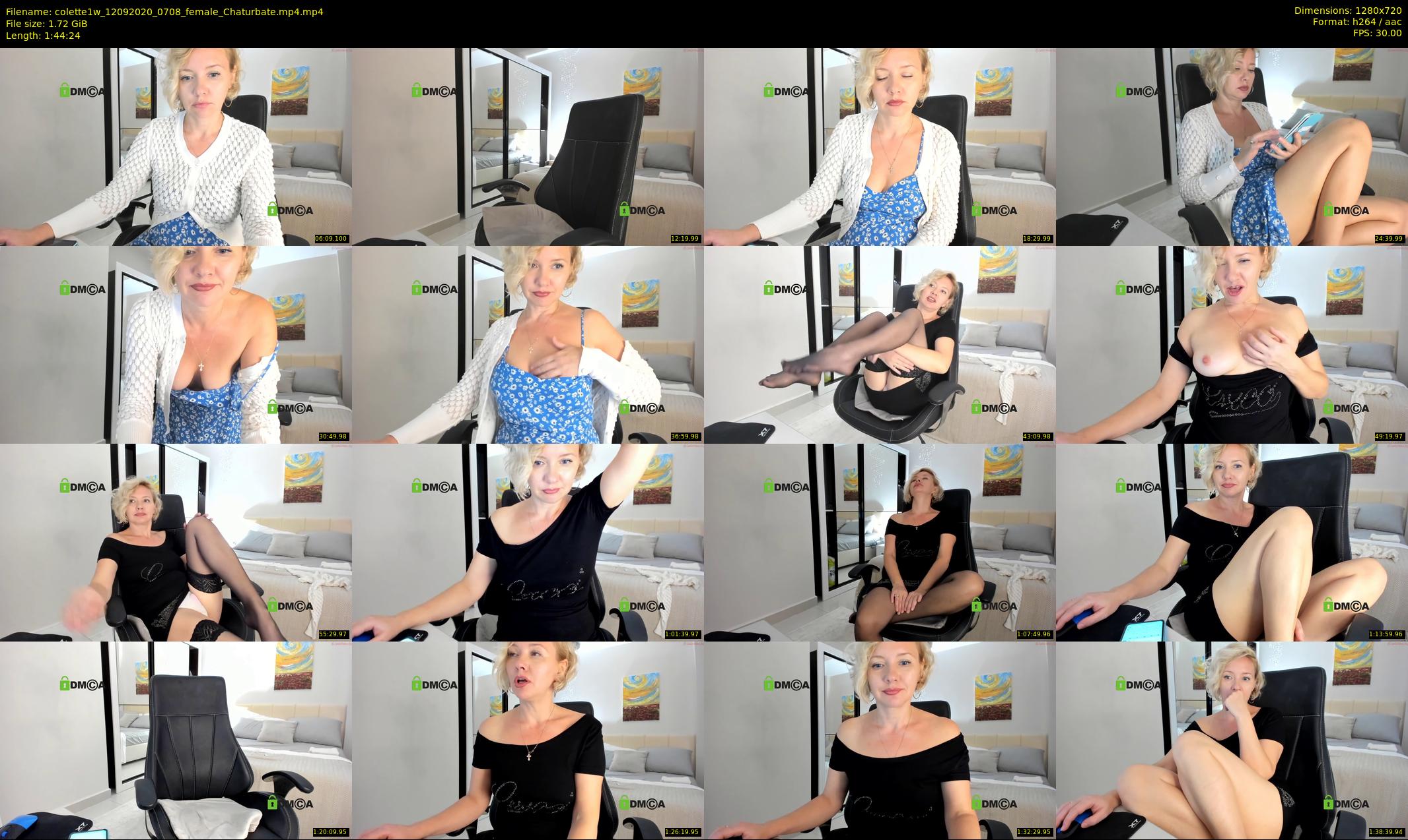 colette1w — 105 minute Chaturbate female cam show recording, 720p, Sep 12, 2020
