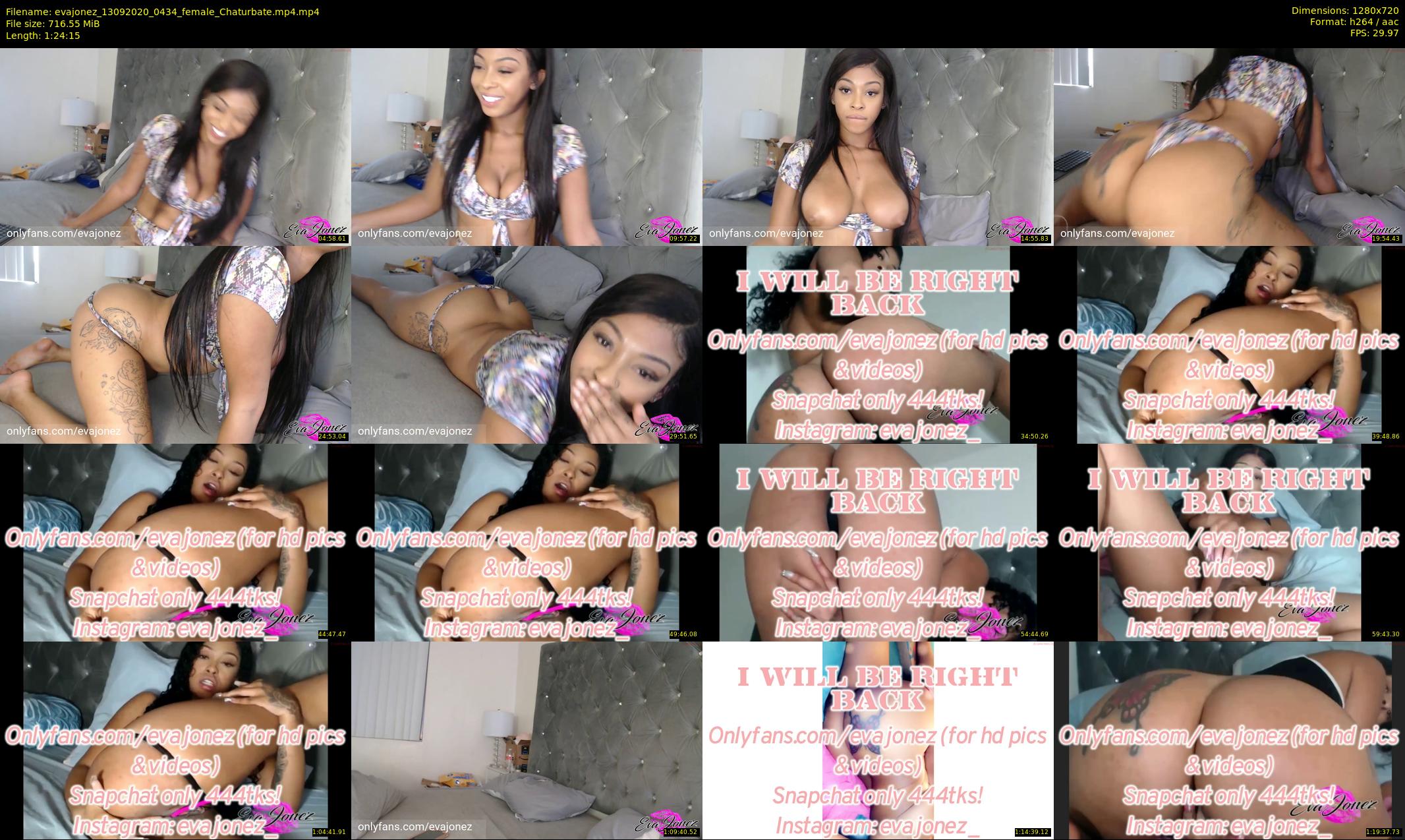 evajonez — 85 minute Chaturbate female cam show recording, 720p, Sep 13, 2020