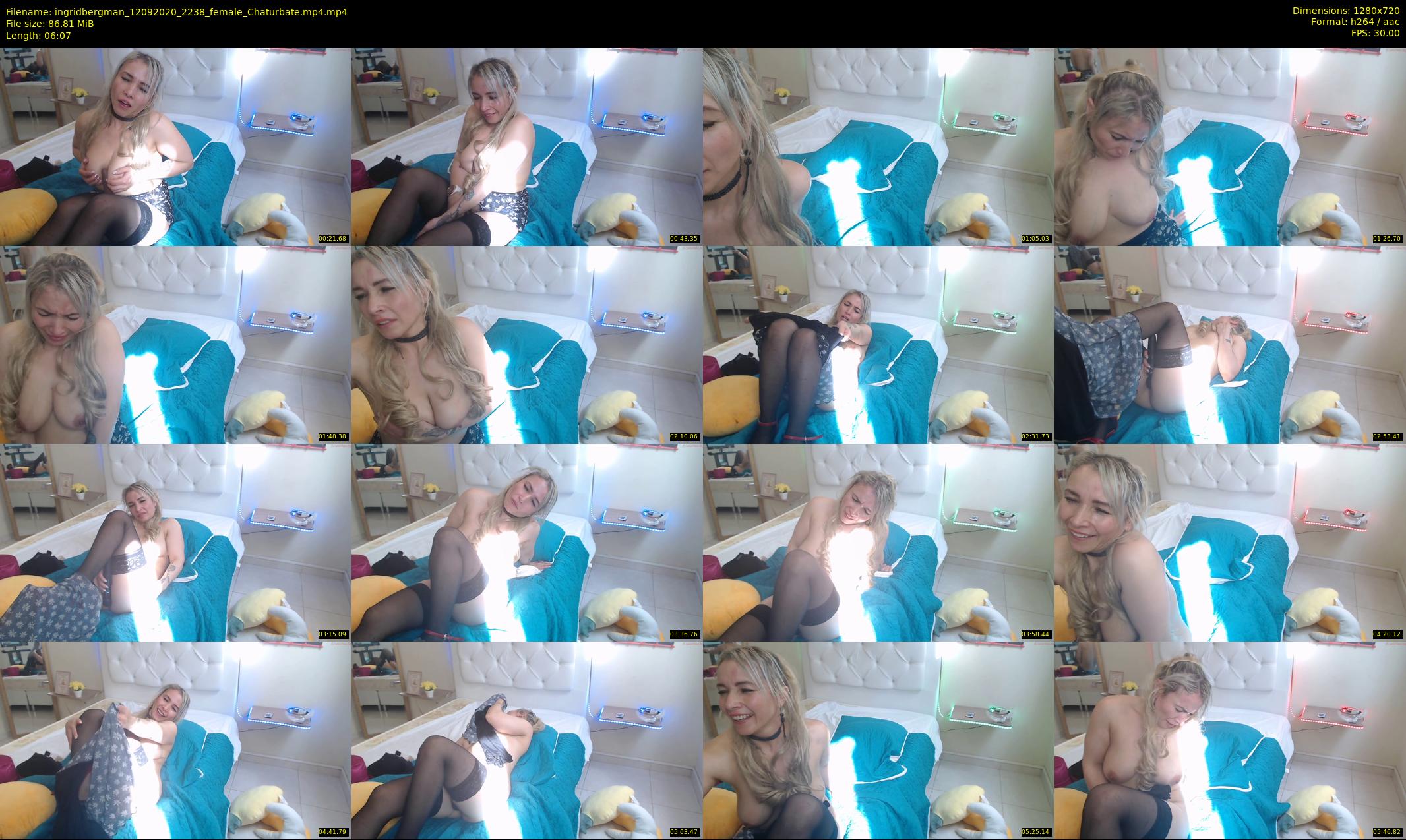 ingridbergman — 7 minute Chaturbate female cam show recording, 720p, Sep 12, 2020