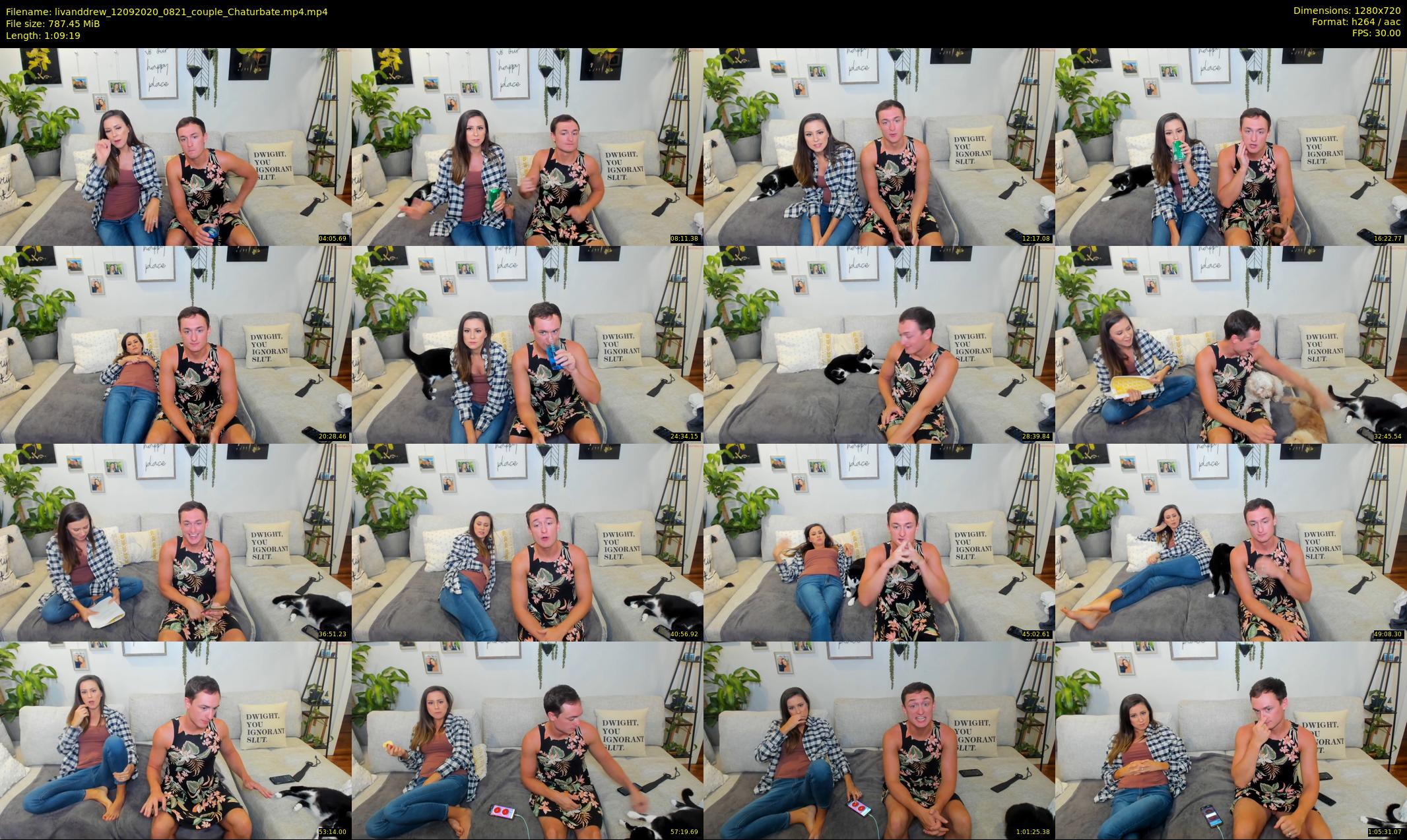 livanddrew — 70 minute Chaturbate couple cam show recording, 720p, Sep 12, 2020