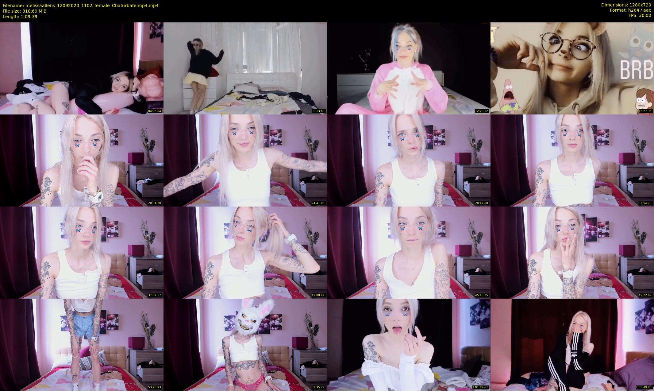melissaallens — 70 minute Chaturbate female cam show recording, 720p, Sep 12, 2020