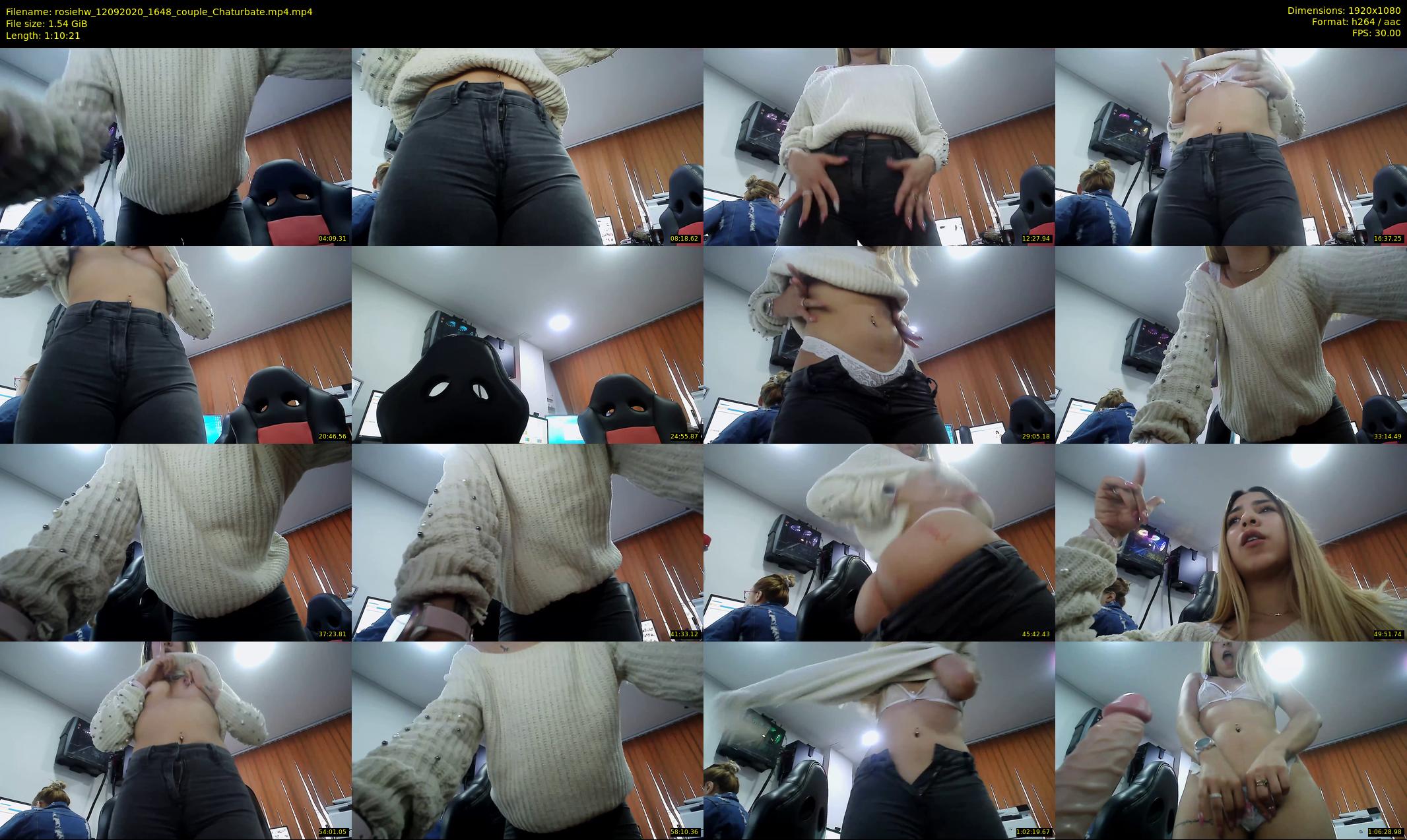 rosiehw — 71 minute Chaturbate couple cam show recording, 1080p, Sep 12, 2020