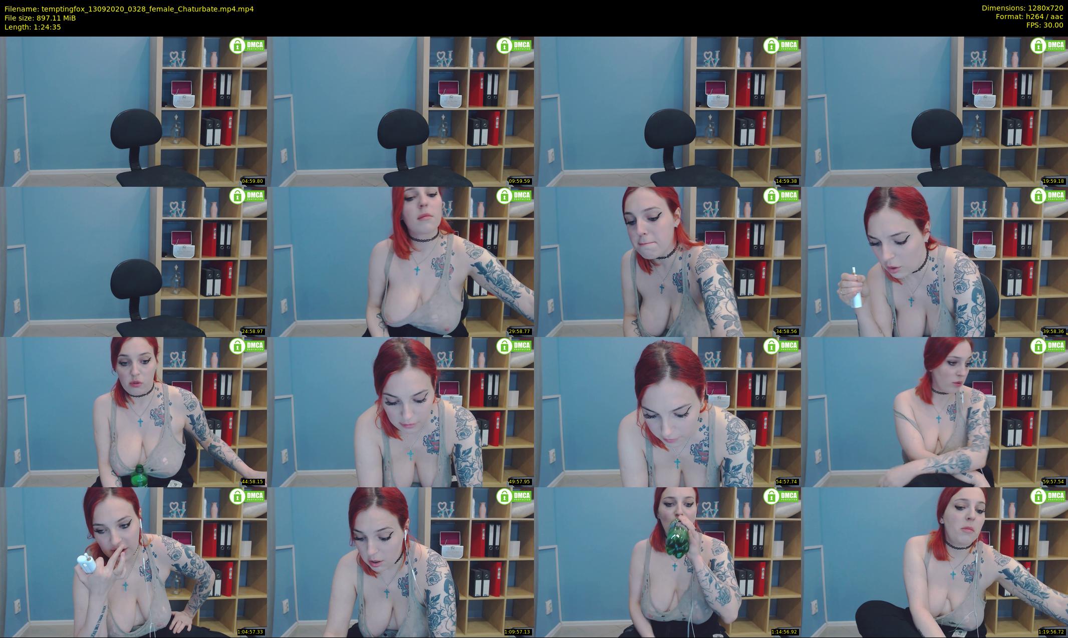 temptingfox — 85 minute Chaturbate female cam show recording, 720p, Sep 13, 2020