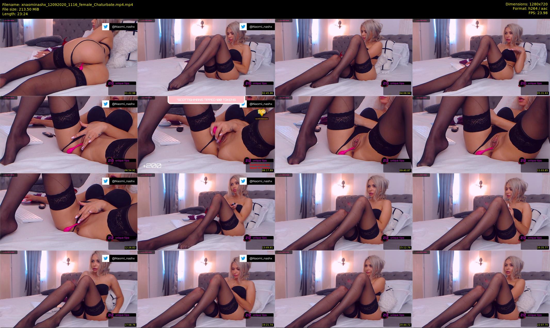 xnaominashx — 24 minute Chaturbate female cam show recording, 720p, Sep 12, 2020