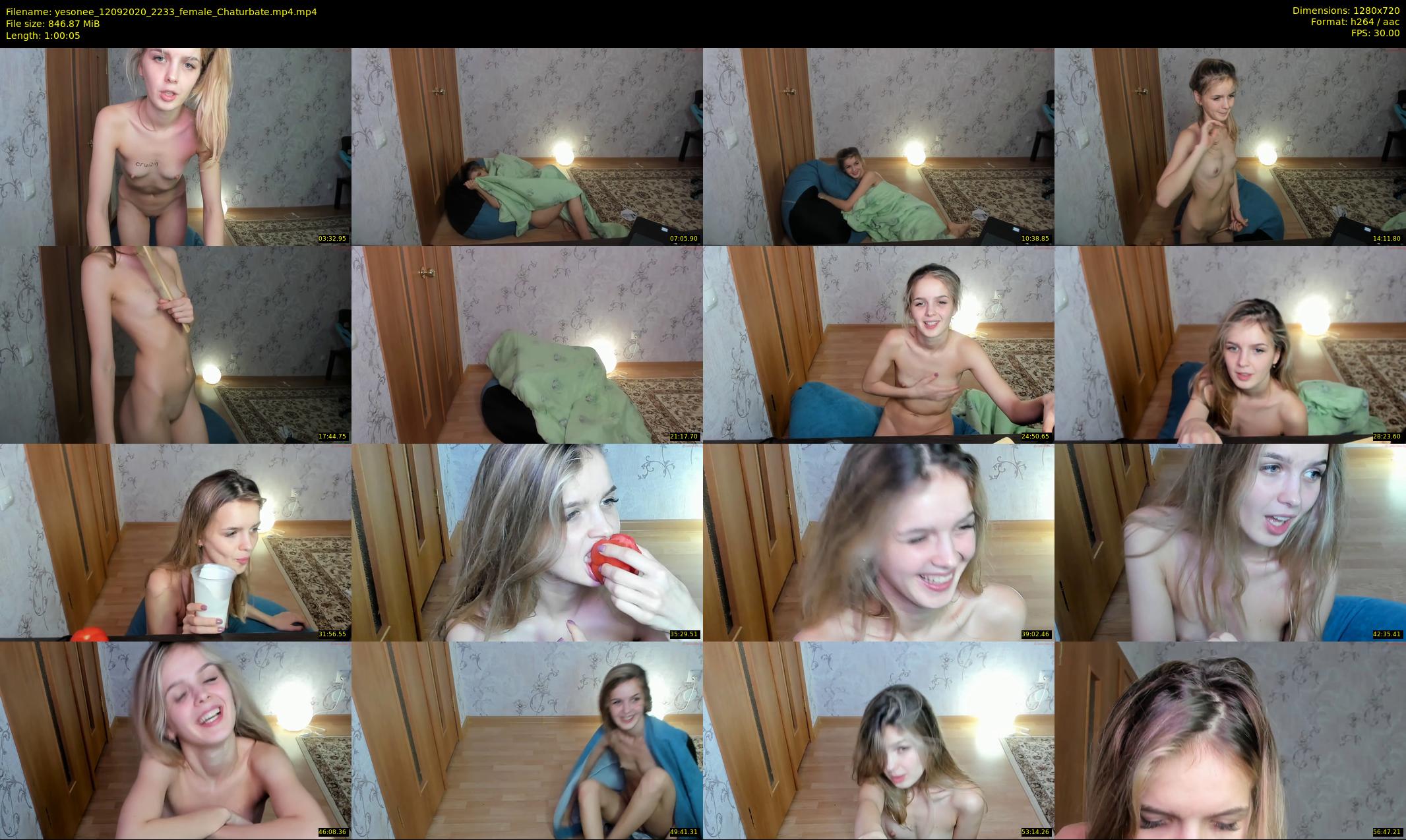 yesonee — 61 minute Chaturbate female cam show recording, 720p, Sep 12, 2020