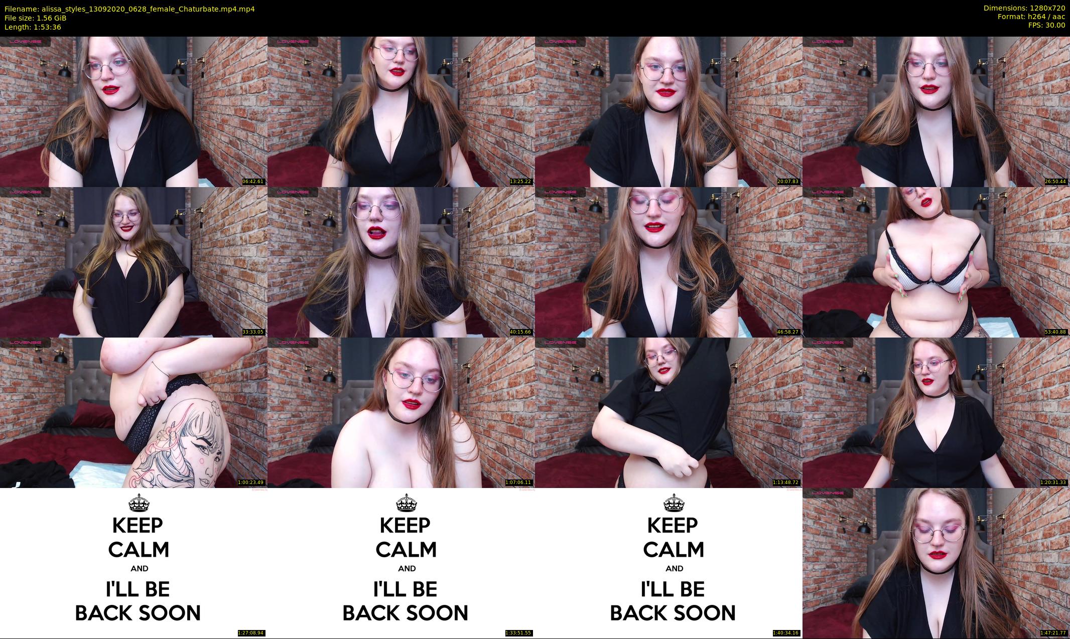 alissa_styles — 114 minute Chaturbate female cam show recording, 720p, Sep 13, 2020