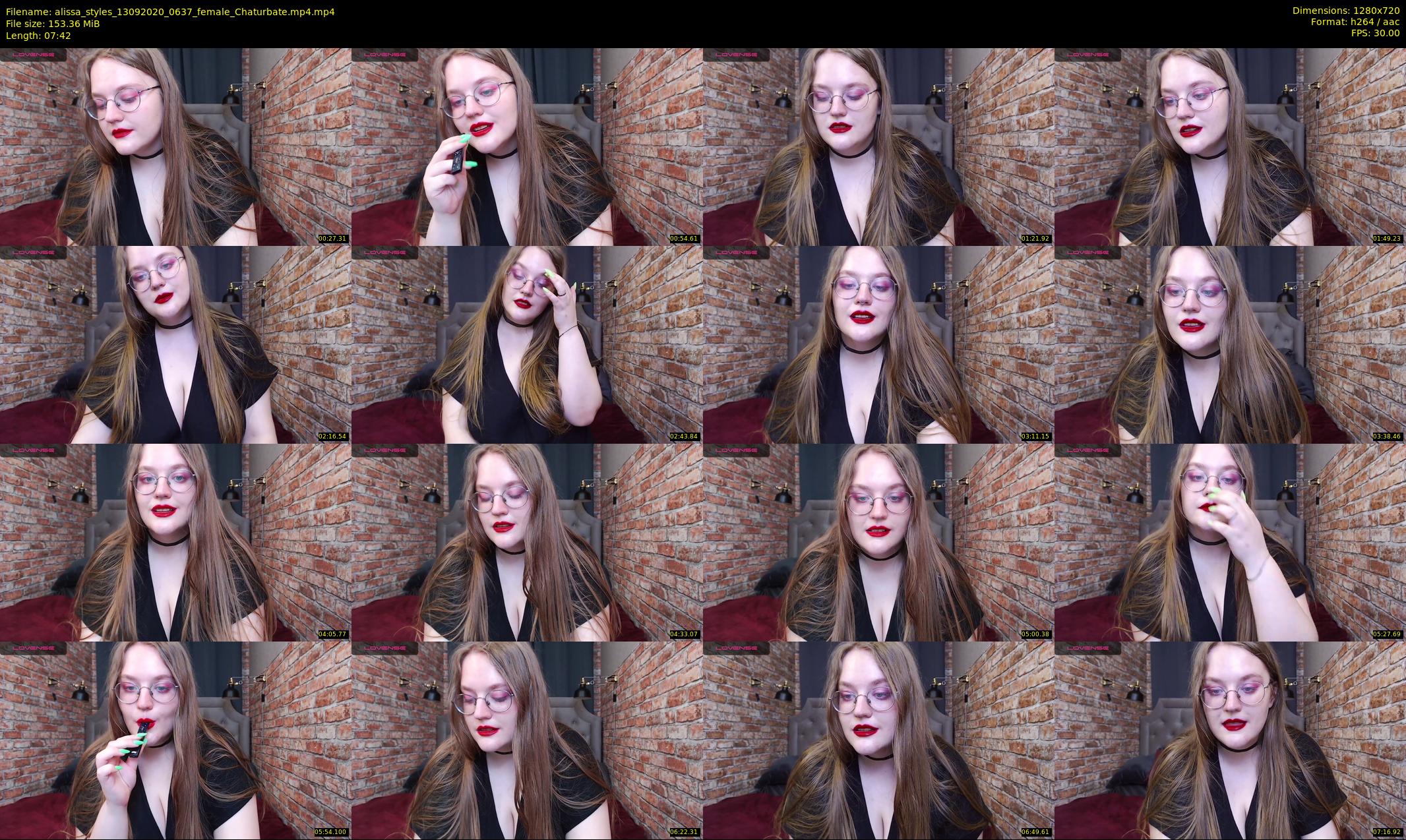 alissa_styles — 8 minute Chaturbate female cam show recording, 720p, Sep 13, 2020