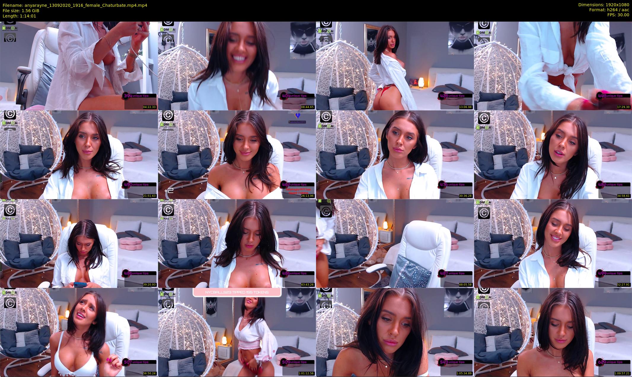 anyarayne — 75 minute Chaturbate female cam show recording, 1080p, Sep 13, 2020