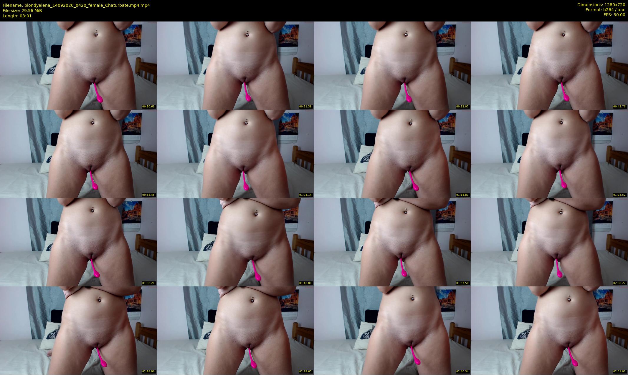 blondyelena — 4 minute Chaturbate female cam show recording, 720p, Sep 14, 2020