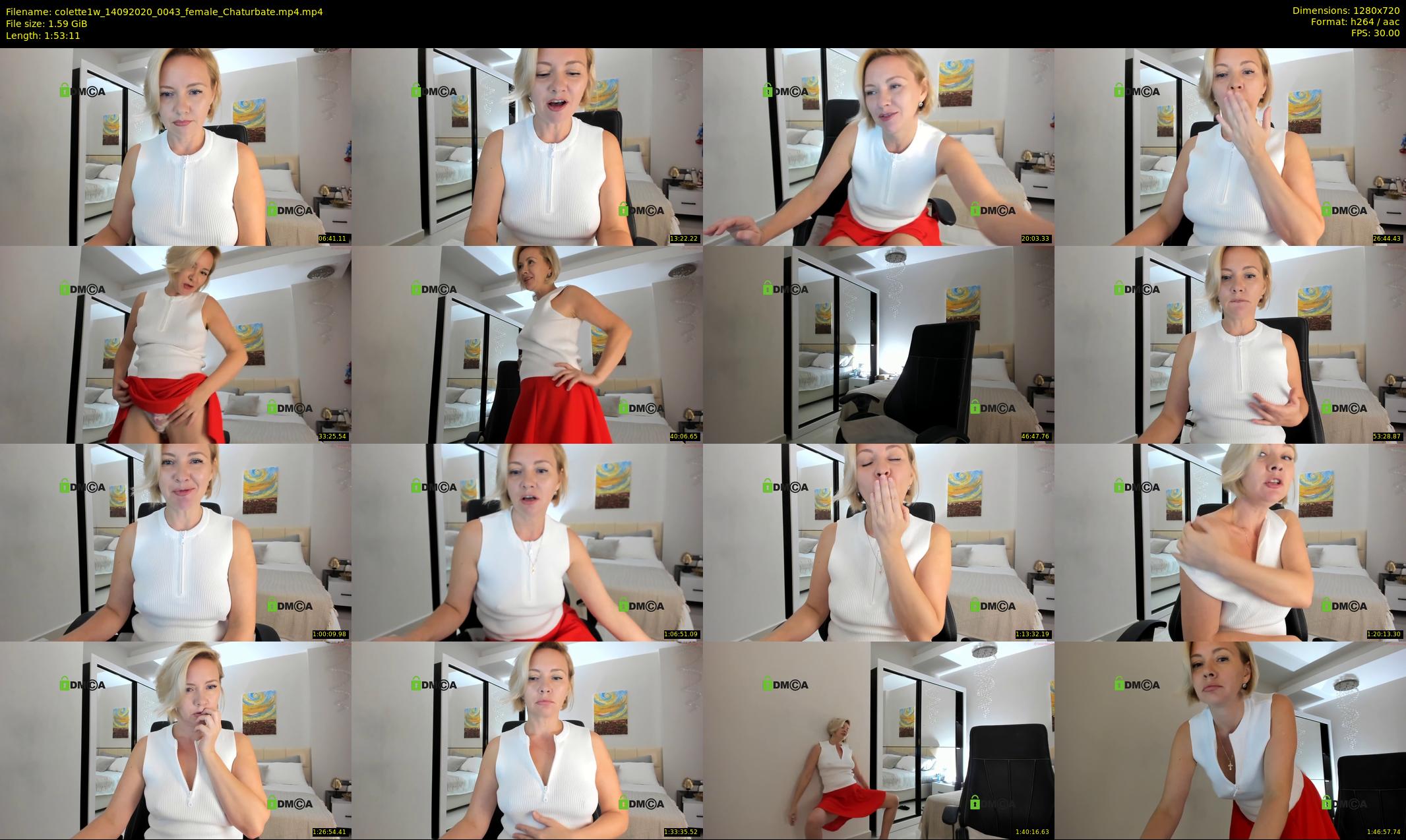 colette1w — 114 minute Chaturbate female cam show recording, 720p, Sep 14, 2020