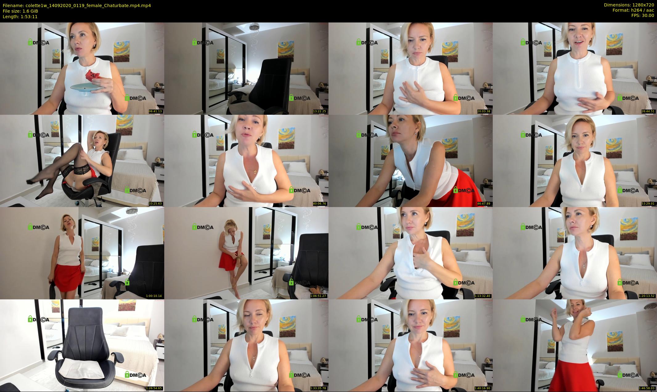 colette1w — 114 minute Chaturbate female cam show recording, 720p, Sep 14, 2020