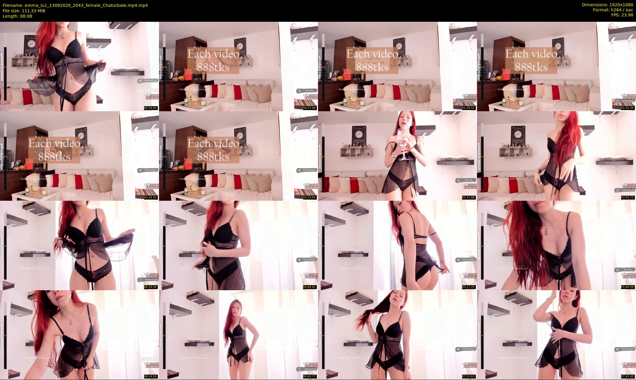 emma_lu1 — 9 minute Chaturbate female cam show recording, 1080p, Sep 13, 2020