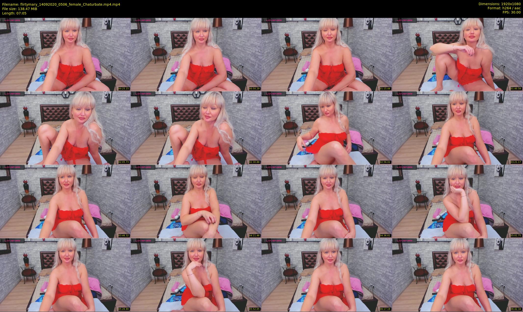 flirtymary — 8 minute Chaturbate female cam show recording, 1080p, Sep 14, 2020