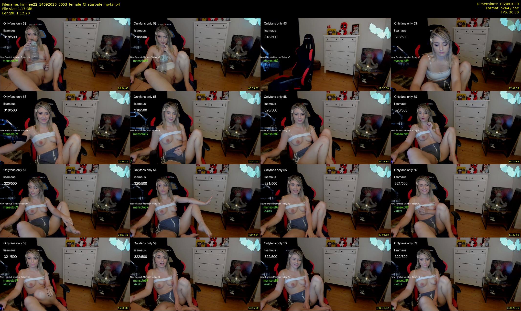 kimilee22 — 73 minute Chaturbate female cam show recording, 1080p, Sep 14, 2020