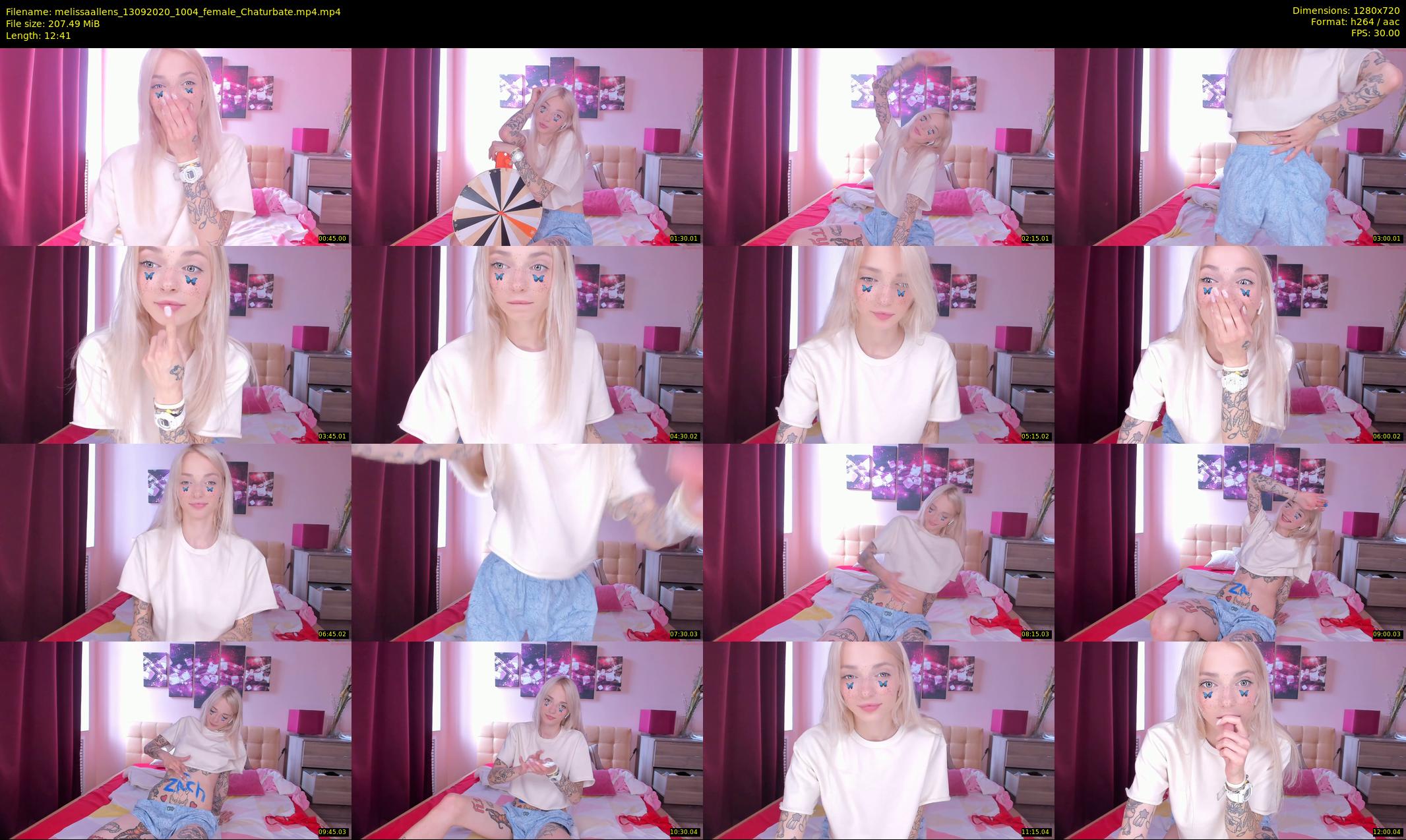 melissaallens — 13 minute Chaturbate female cam show recording, 720p, Sep 13, 2020